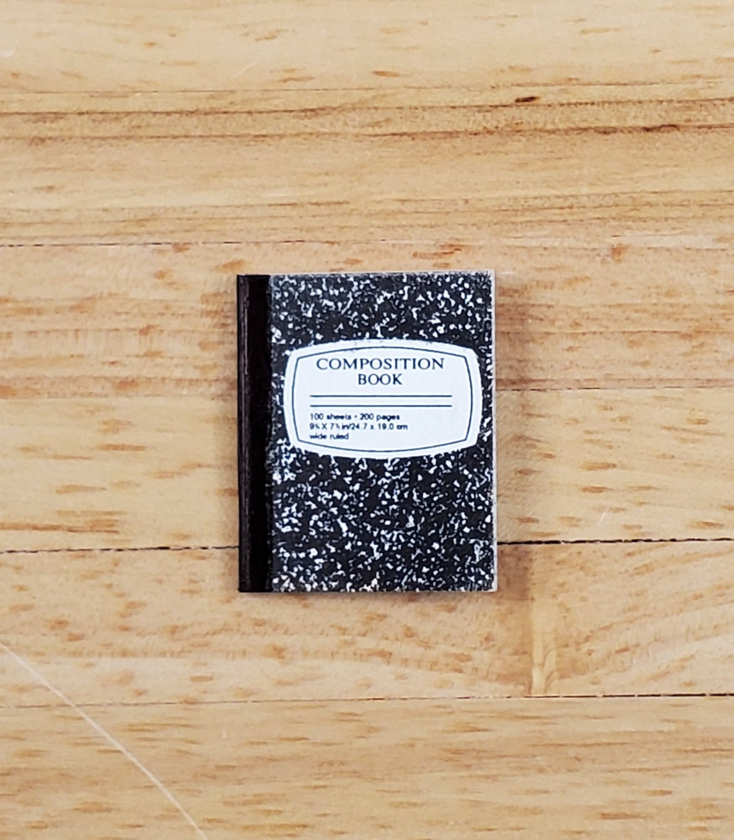Dollhouse Composition Notebook Lined Pages 1:12 Scale Miniatures Handmade - Miniature Crush