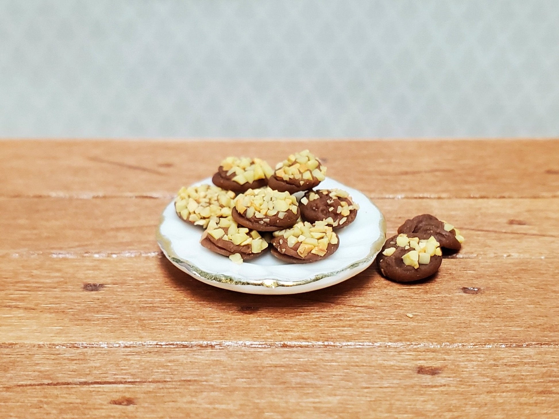 Dollhouse Cookies Set of 10 Chocolate with Nuts 1:12 Scale Miniatures Food Groceries - Miniature Crush