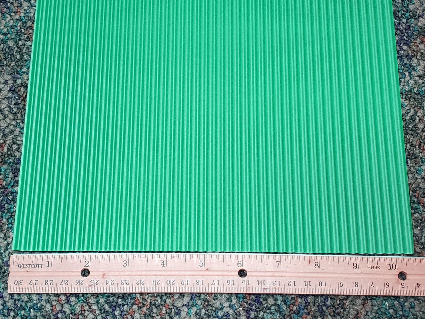 Dollhouse Corrugated Roof Panel Green Plastic 1:12 Scale Roofing Miniature - Miniature Crush