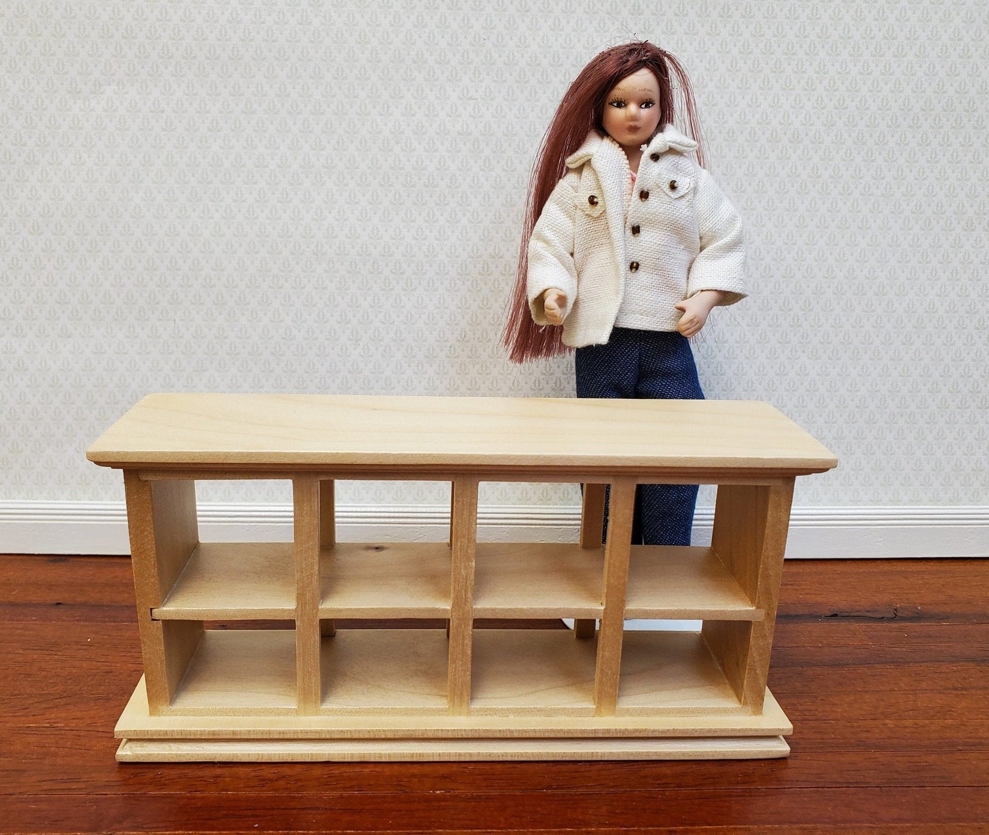 Dollhouse Display Counter for Bakery Store or Shop 1:12 Scale Miniature Furniture Light Pine Finish - Miniature Crush