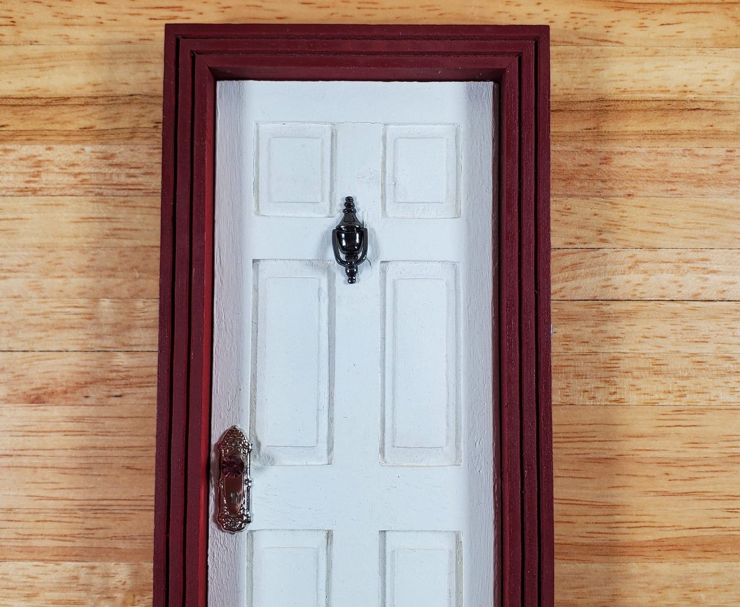 Dollhouse Door Knocker Movable Knocker Dark Pewter Finish 1:12 Scale Miniature - Miniature Crush