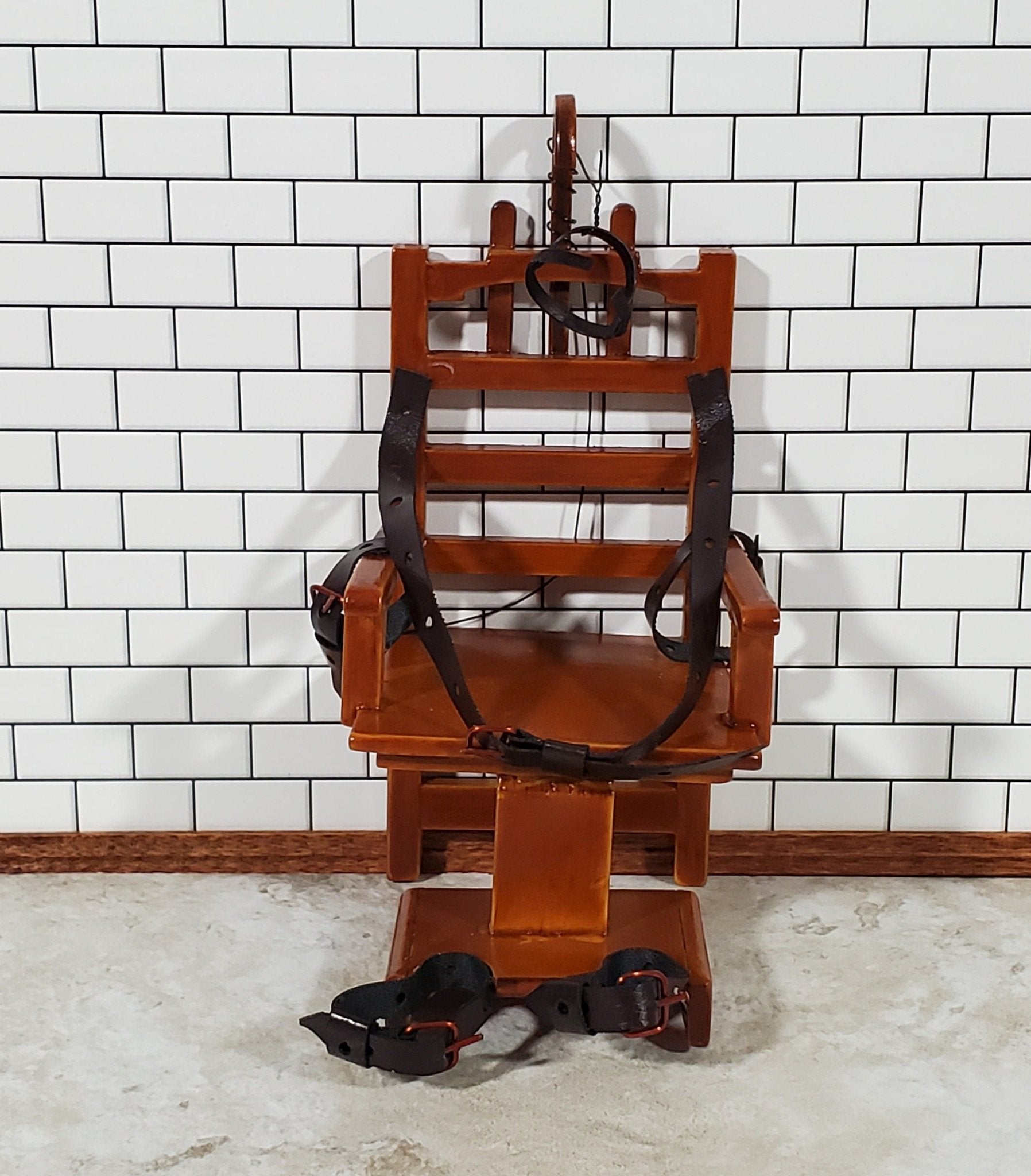 Dollhouse Electric Chair with Straps Old Sparky 1:12 Scale Miniature Furniture - Miniature Crush