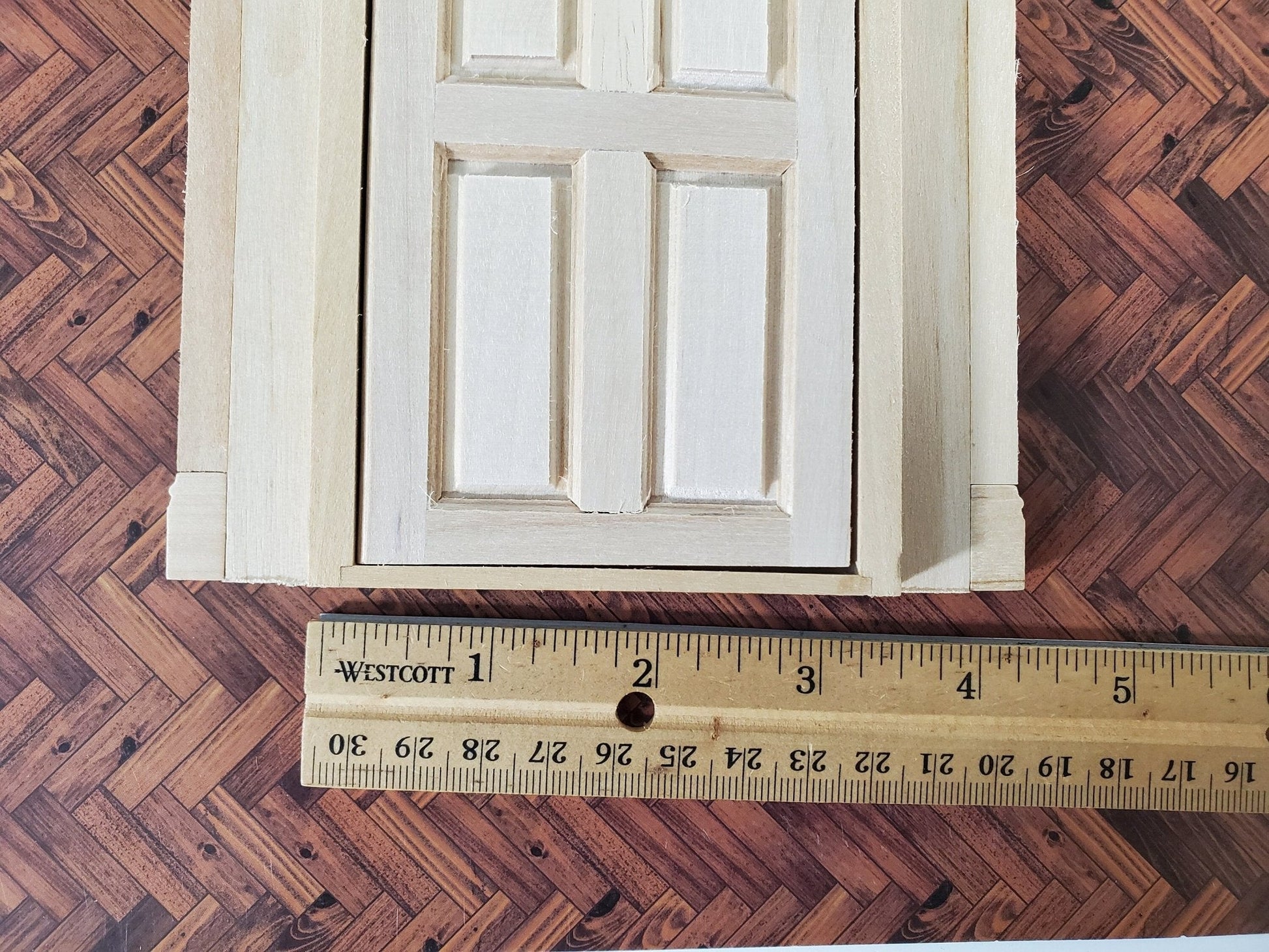Dollhouse Exterior Door Large Fancy with Columns 1:12 Scale Miniature Fairy Door - Miniature Crush
