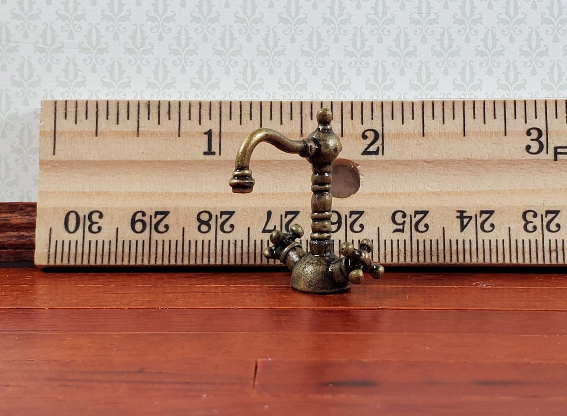 Dollhouse Faucet Tap Kitchen Bathroom Sink 1:12 Scale Miniature Antique Bronze - Miniature Crush