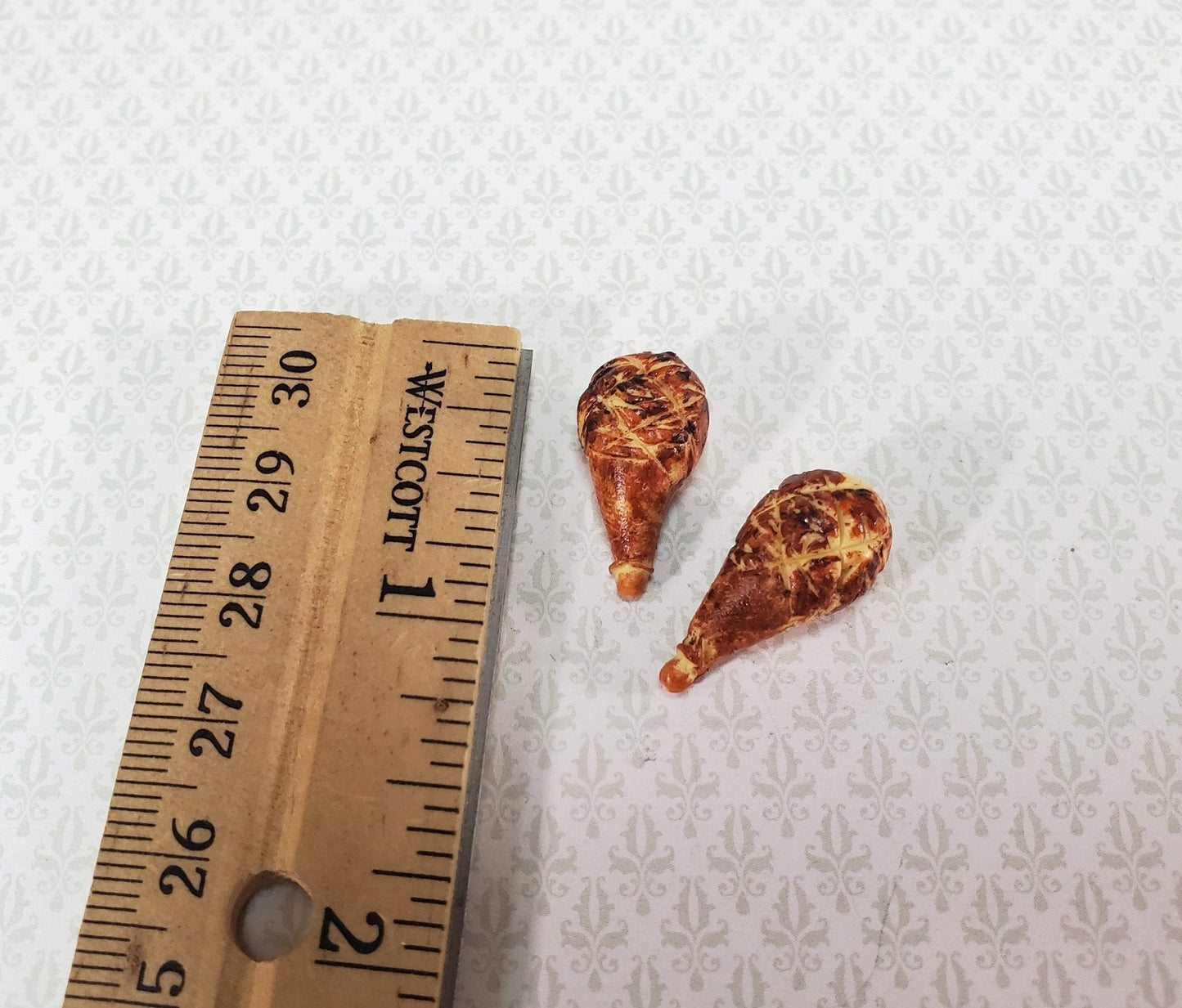 Dollhouse Food Turkey Legs Large Set of 2 1:12 Scale Miniatures - Miniature Crush