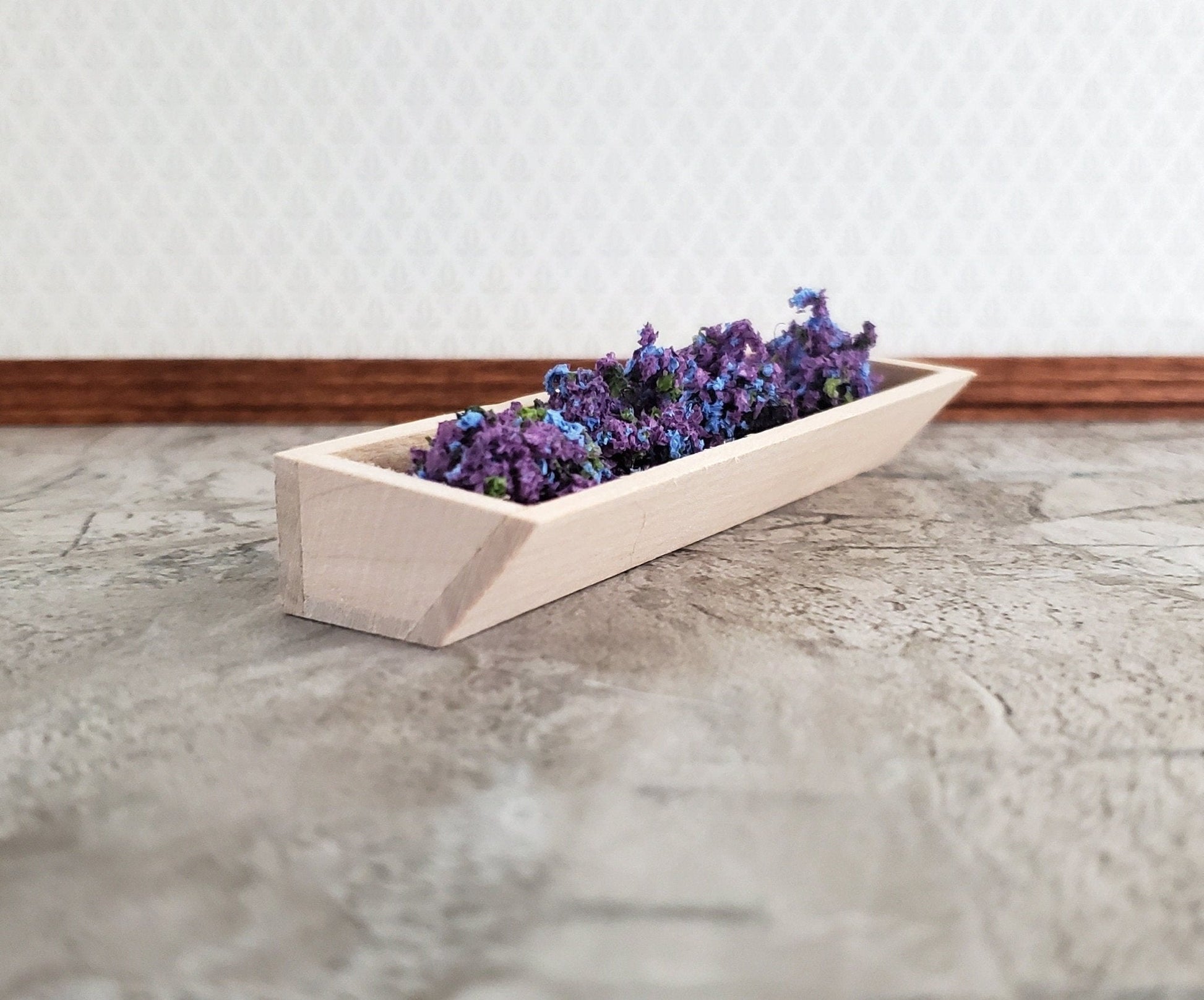 Dollhouse Garden Flower or Window Box 3.5" Unpainted Wood 1:12 Scale Miniature - Miniature Crush