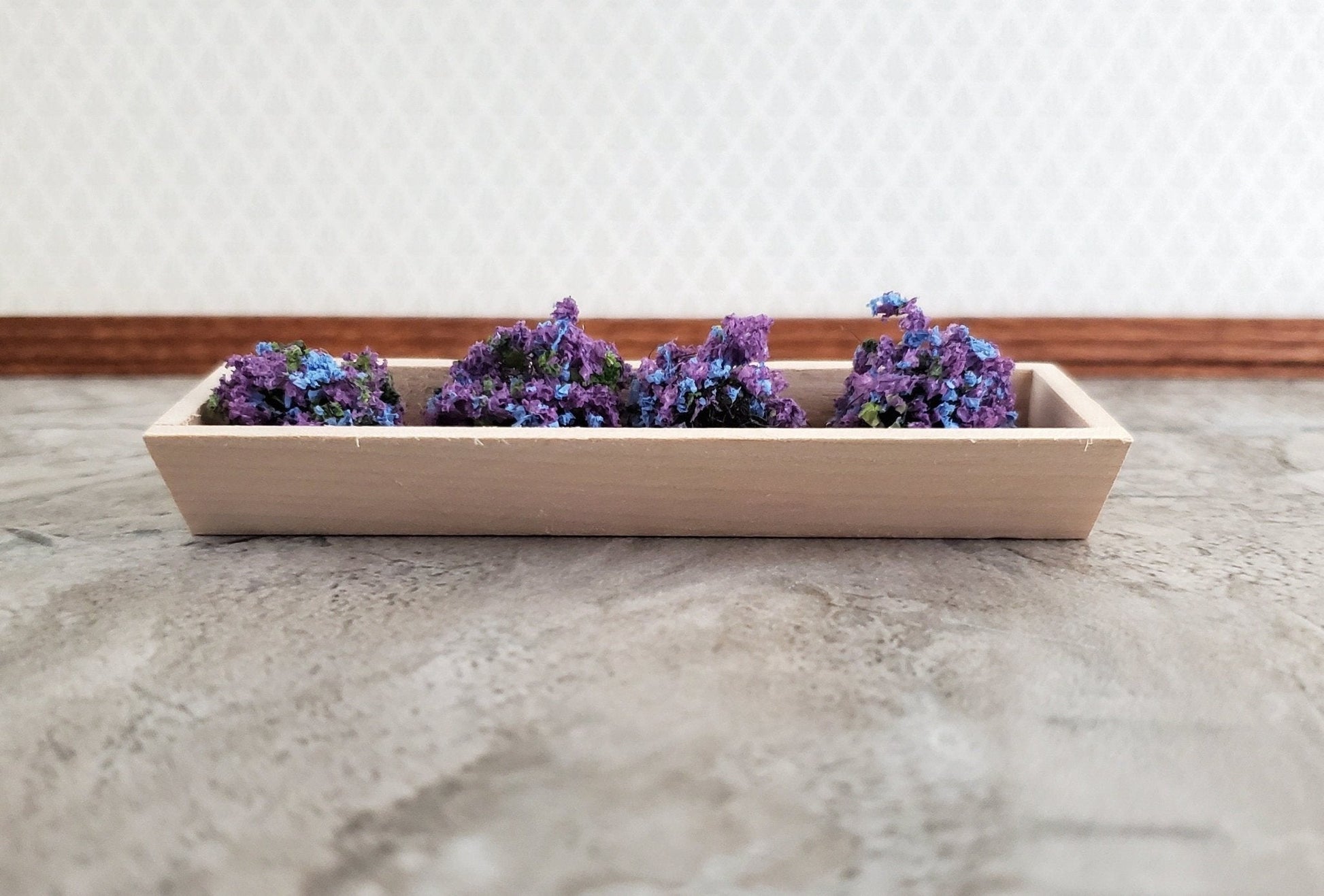 Dollhouse Garden Flower or Window Box 3.5" Unpainted Wood 1:12 Scale Miniature - Miniature Crush