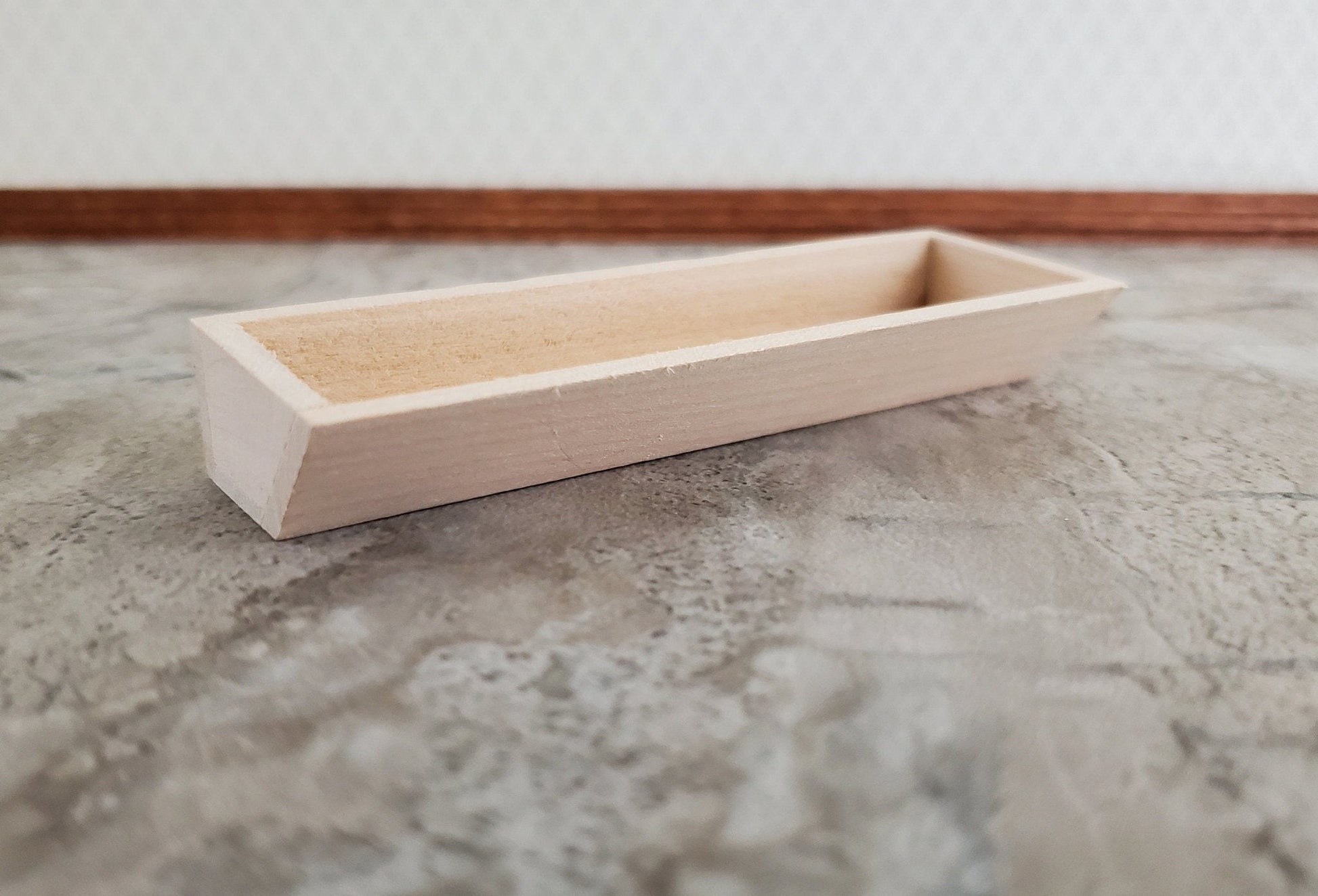 Dollhouse Garden Flower or Window Box 3.5" Unpainted Wood 1:12 Scale Miniature - Miniature Crush