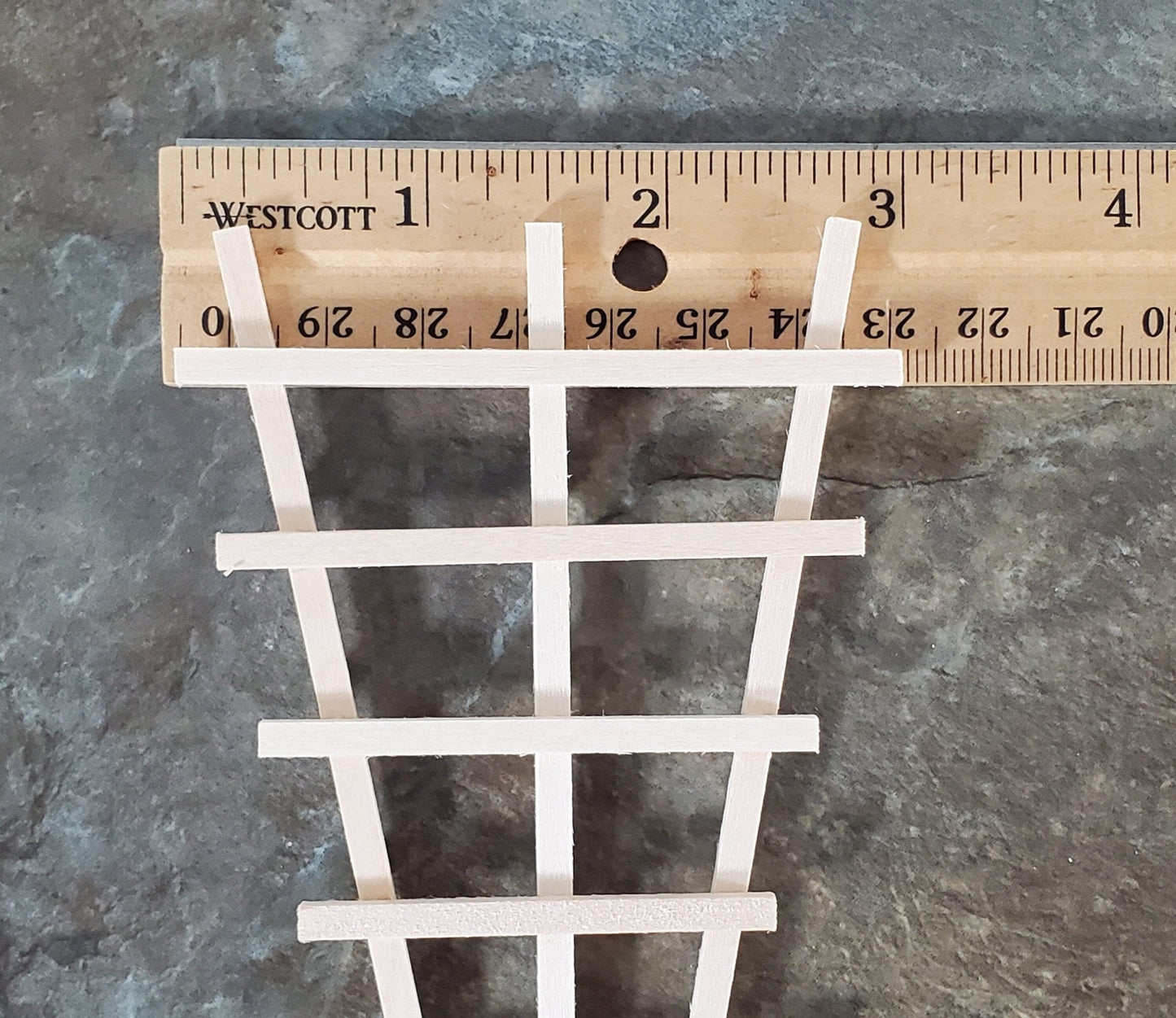 Dollhouse Garden Trellis for Flowers V Shaped Unpainted Wood 5 5/8" Tall Miniature - Miniature Crush