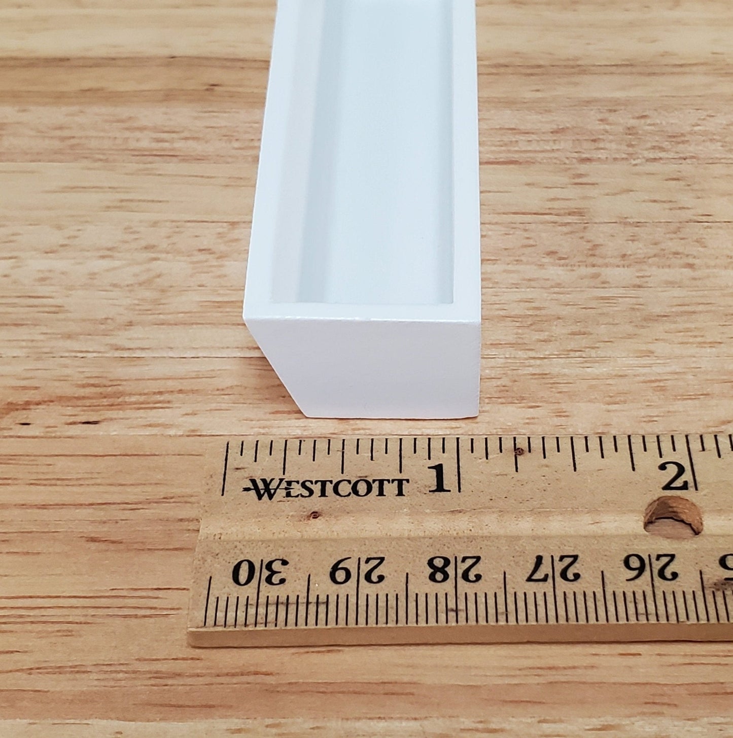 Dollhouse Garden Window or Flower Box White Wood 1:12 Scale Miniature 3 7/16" long - Miniature Crush