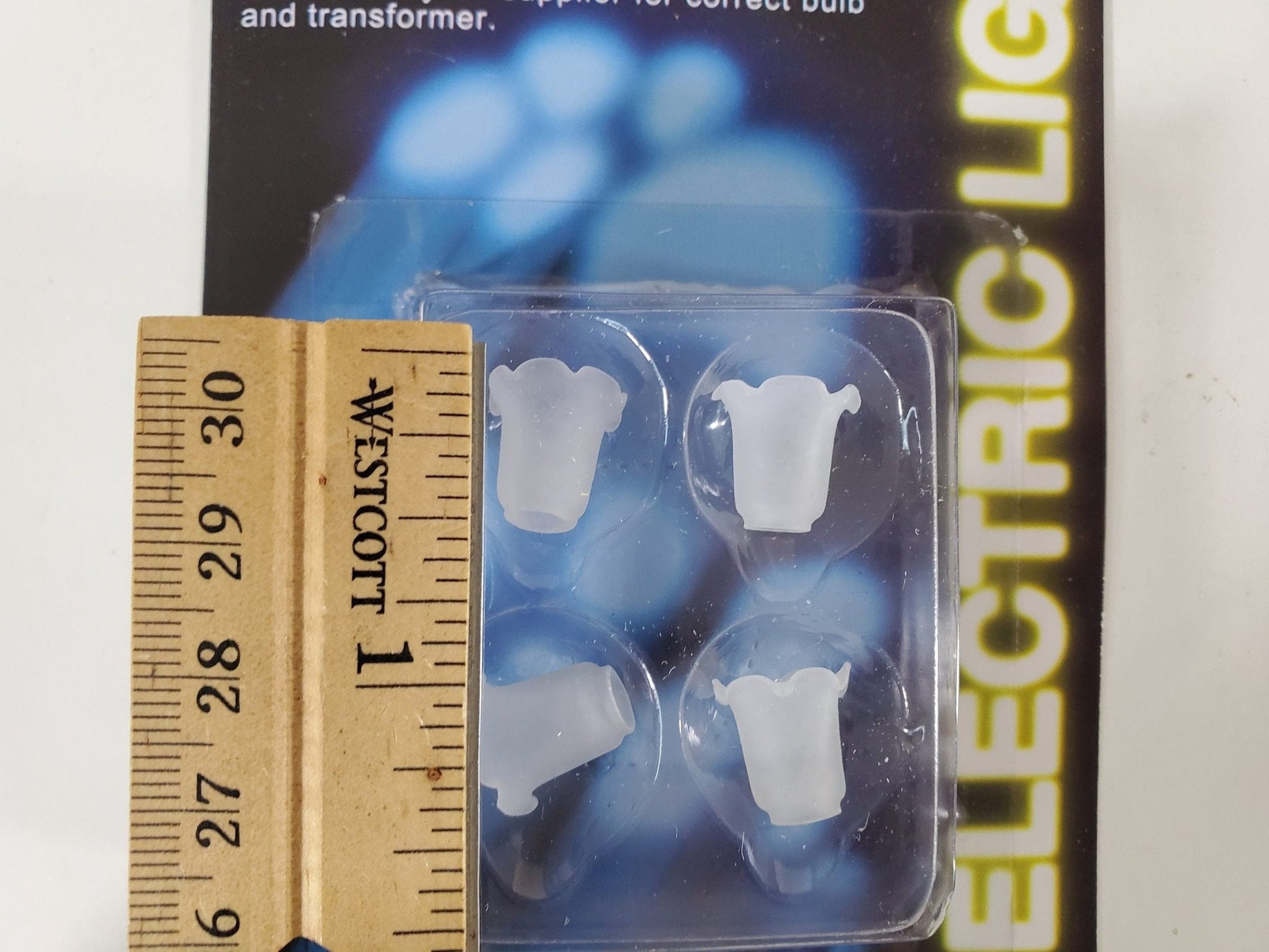Dollhouse Glass Tulip Shades Set of 4 Frosted 1:12 Scale Miniature DIY Lamps - Miniature Crush
