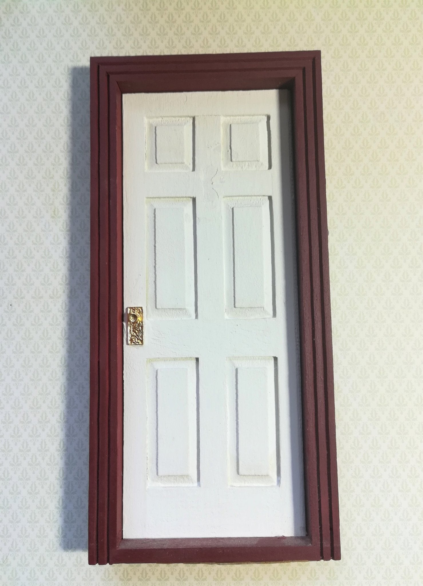 Dollhouse Gold Door Knobs Fancy with Plates Set 1:12 Scale Miniature or Fairy Garden - Miniature Crush