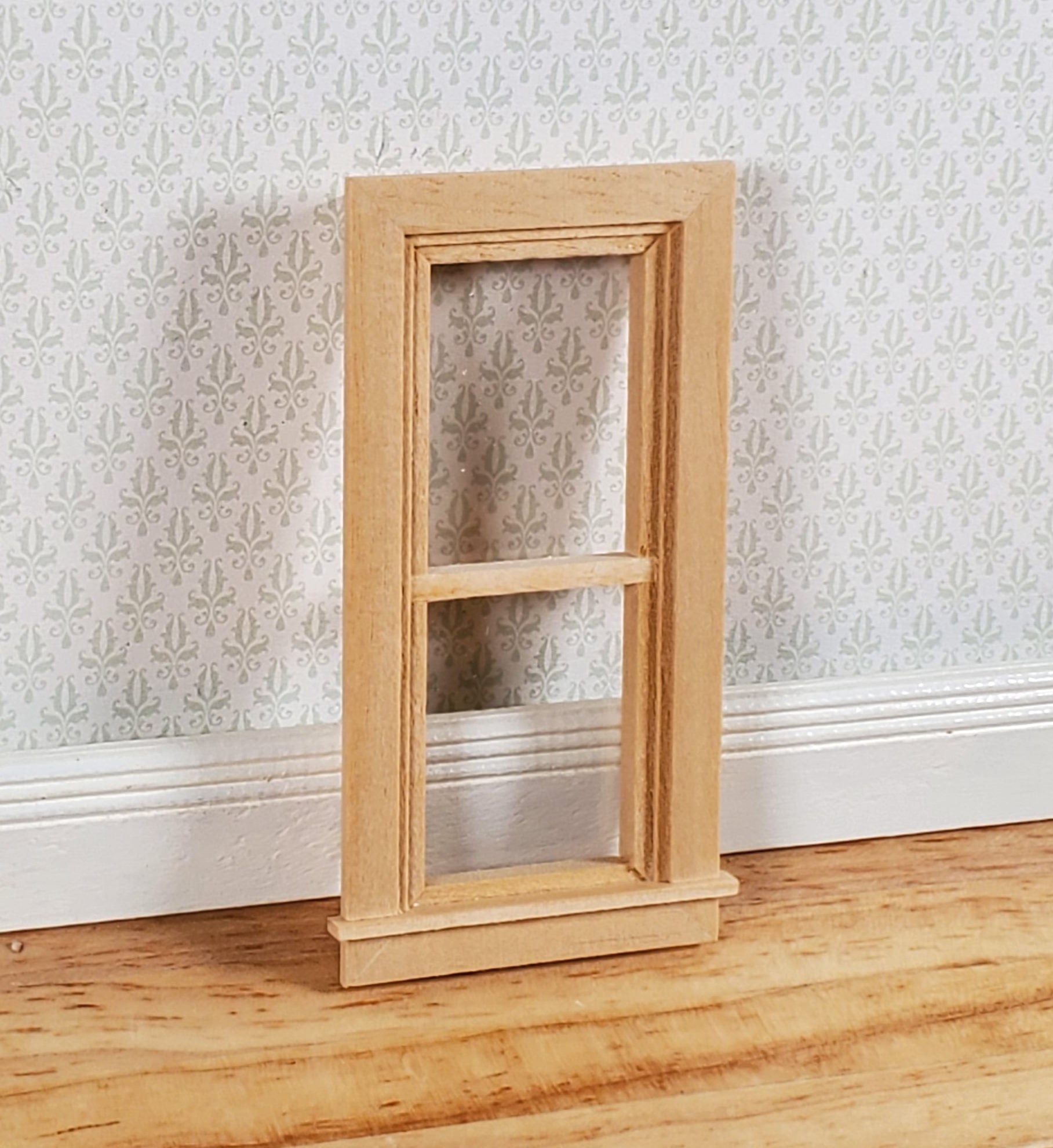 Dollhouse HALF SCALE 1:24 Window with Interior Trim Wood HWH5032 Houseworks - Miniature Crush