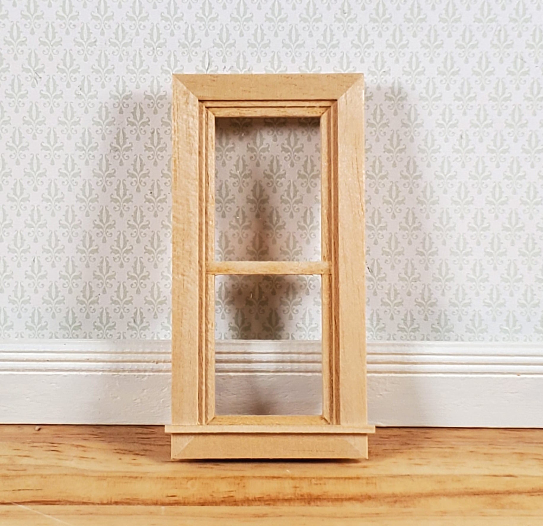 Dollhouse HALF SCALE 1:24 Window with Interior Trim Wood HWH5032 Houseworks - Miniature Crush