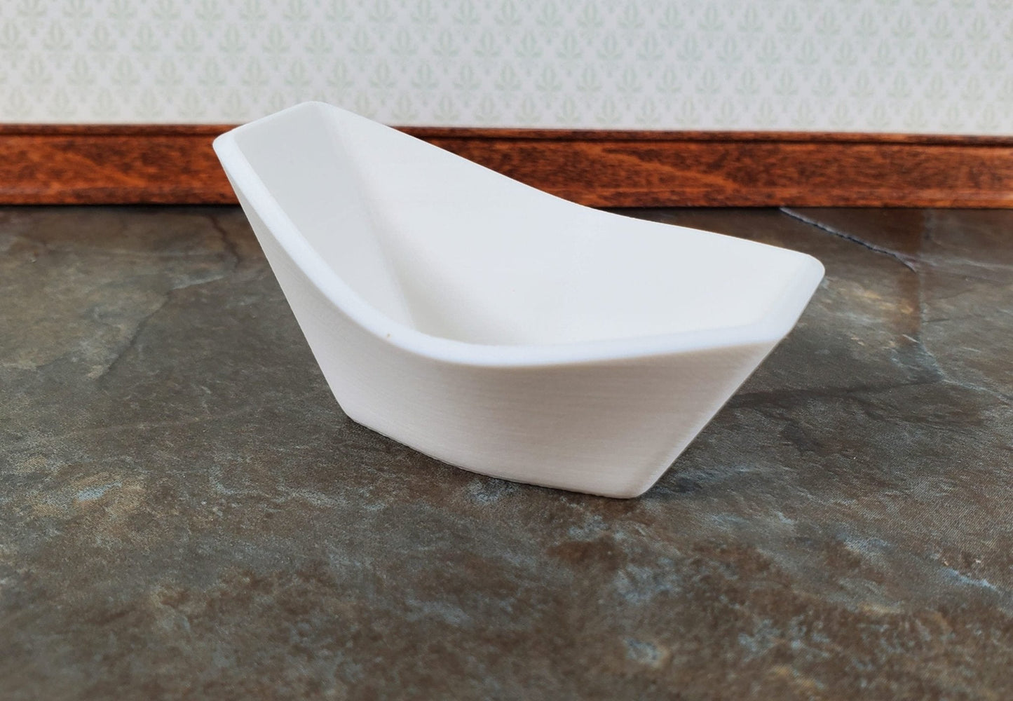 Dollhouse HALF SCALE Bathtub Soaking Tub Modern Style Farmhouse 1:24 Miniature - Miniature Crush