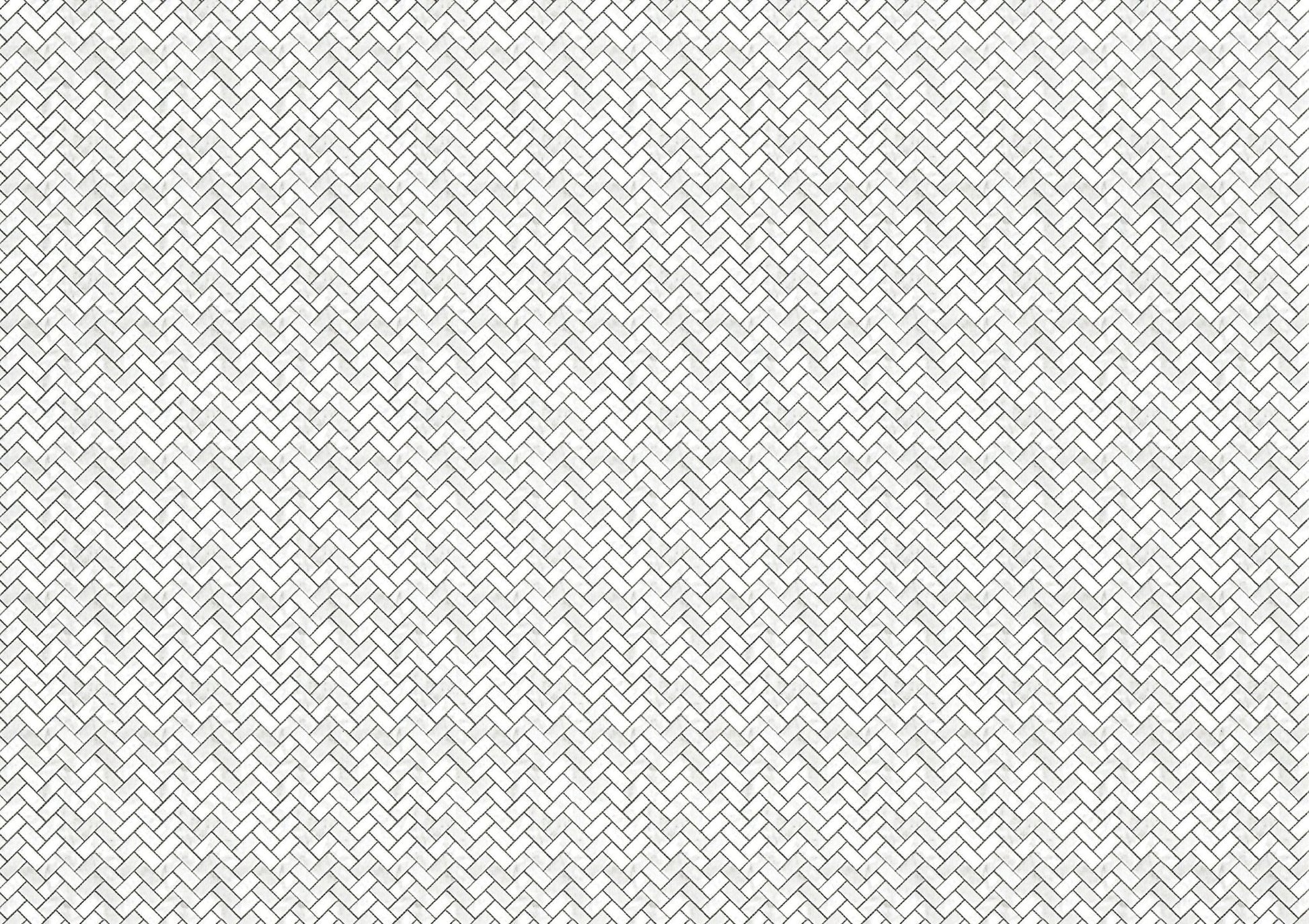 Dollhouse HALF SCALE Herringbone Tile Paper Carrara Marble Floor 1:24 Scale Itsy Bitsy - Miniature Crush