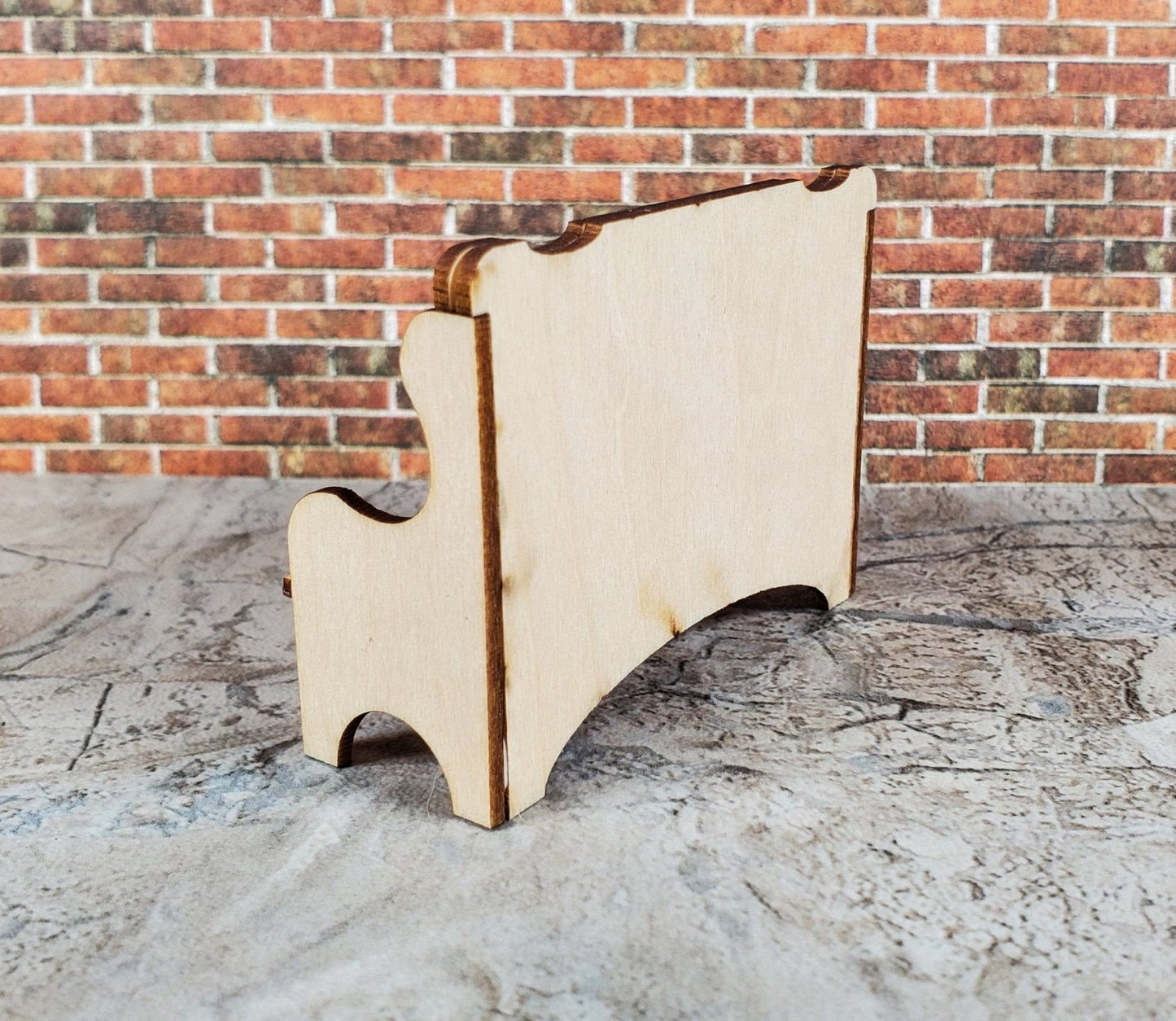 Dollhouse HALF SCALE High Back Bench DIY Kit 1:24 Miniature Wood Furniture - Miniature Crush