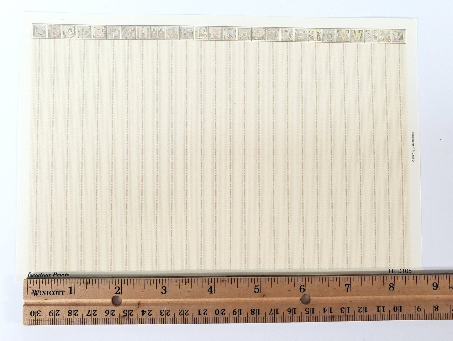 Dollhouse HALF SCALE Wallpaper 3 Sheets Nursery Alphabet "Mother Goose" 1:24 Scale - Miniature Crush