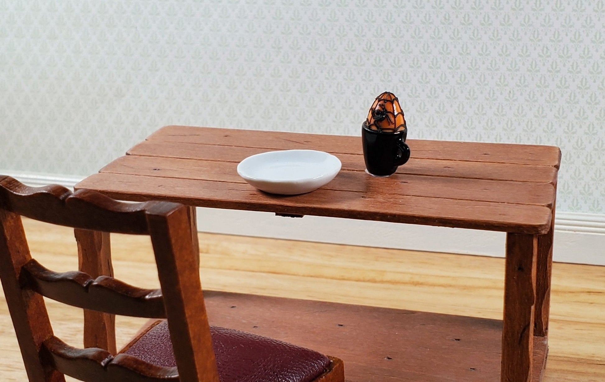 Dollhouse Halloween Cupcake Mug Dessert with Spider 1:12 Scale Miniature Food - Miniature Crush