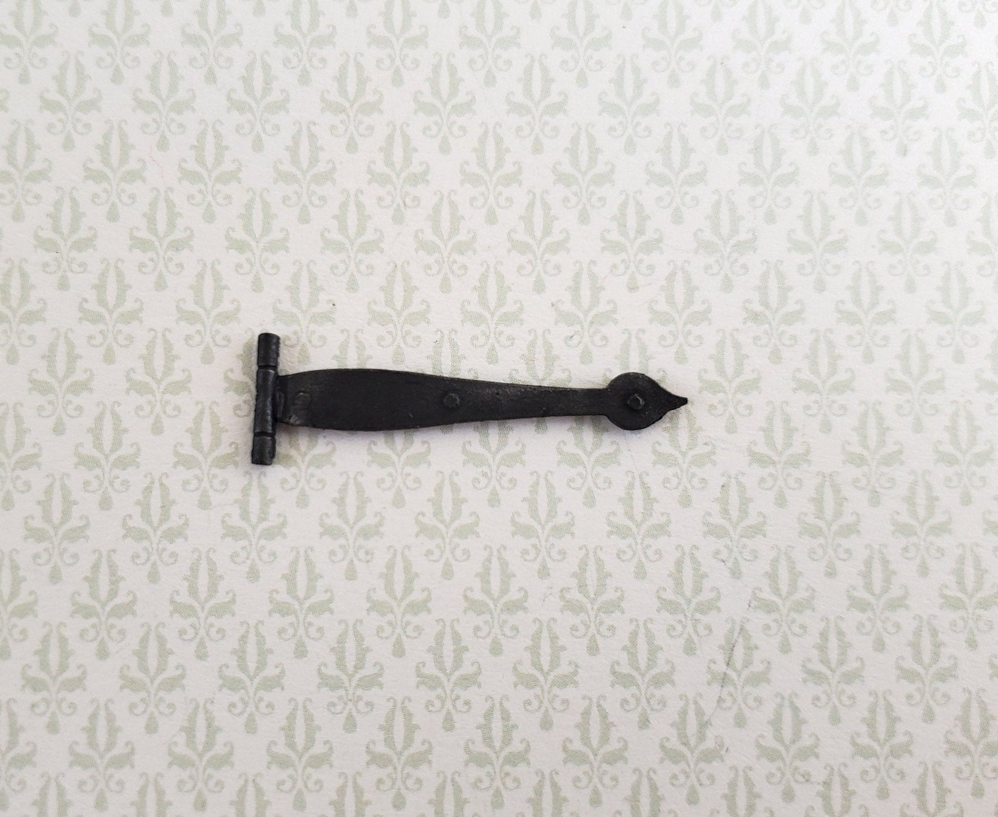 Dollhouse Hinge Non-Working Large Antique Tudor Style Black 1:12 Scale Miniature - Miniature Crush