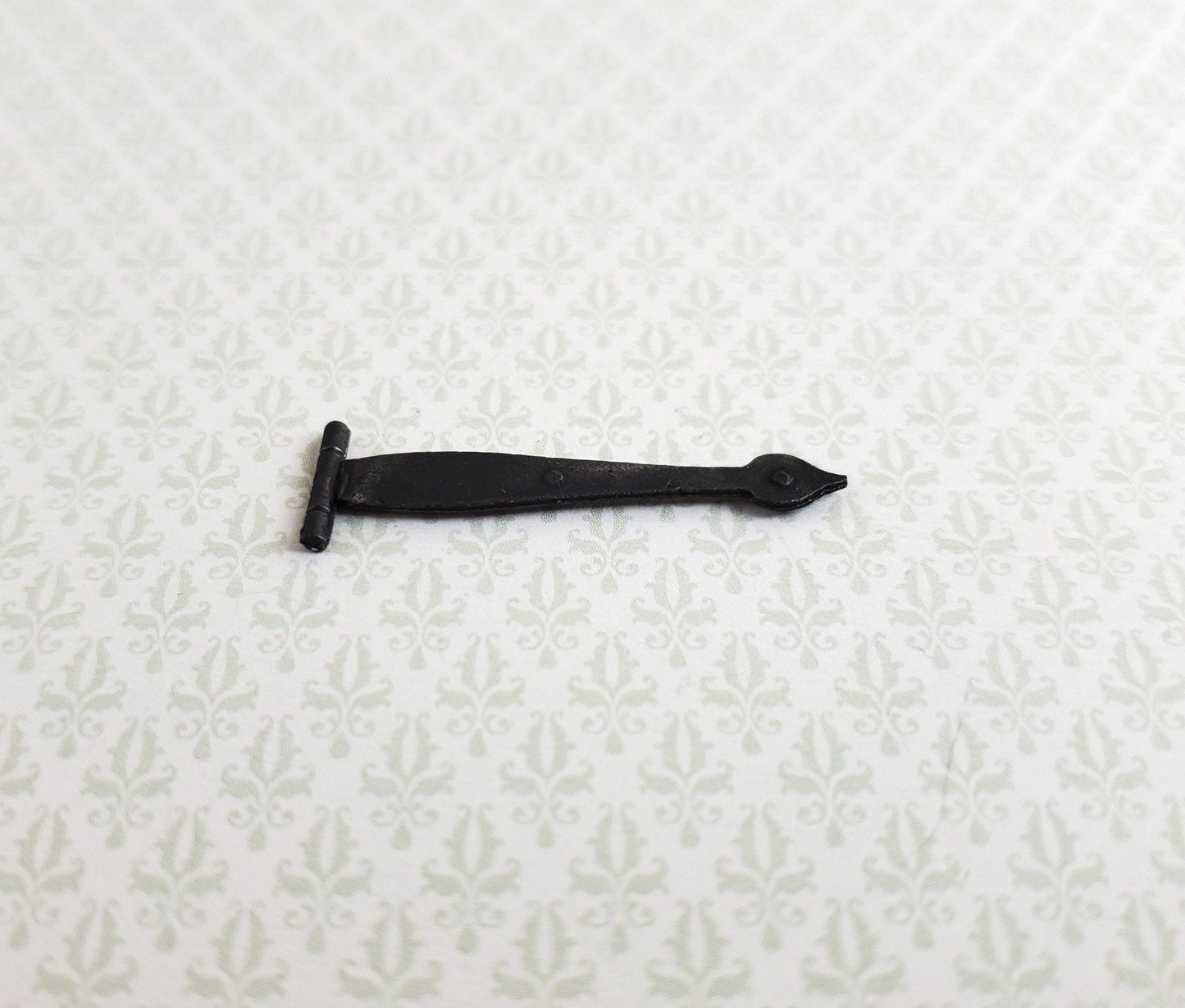 Dollhouse Hinge Non-Working Large Antique Tudor Style Black 1:12 Scale Miniature - Miniature Crush