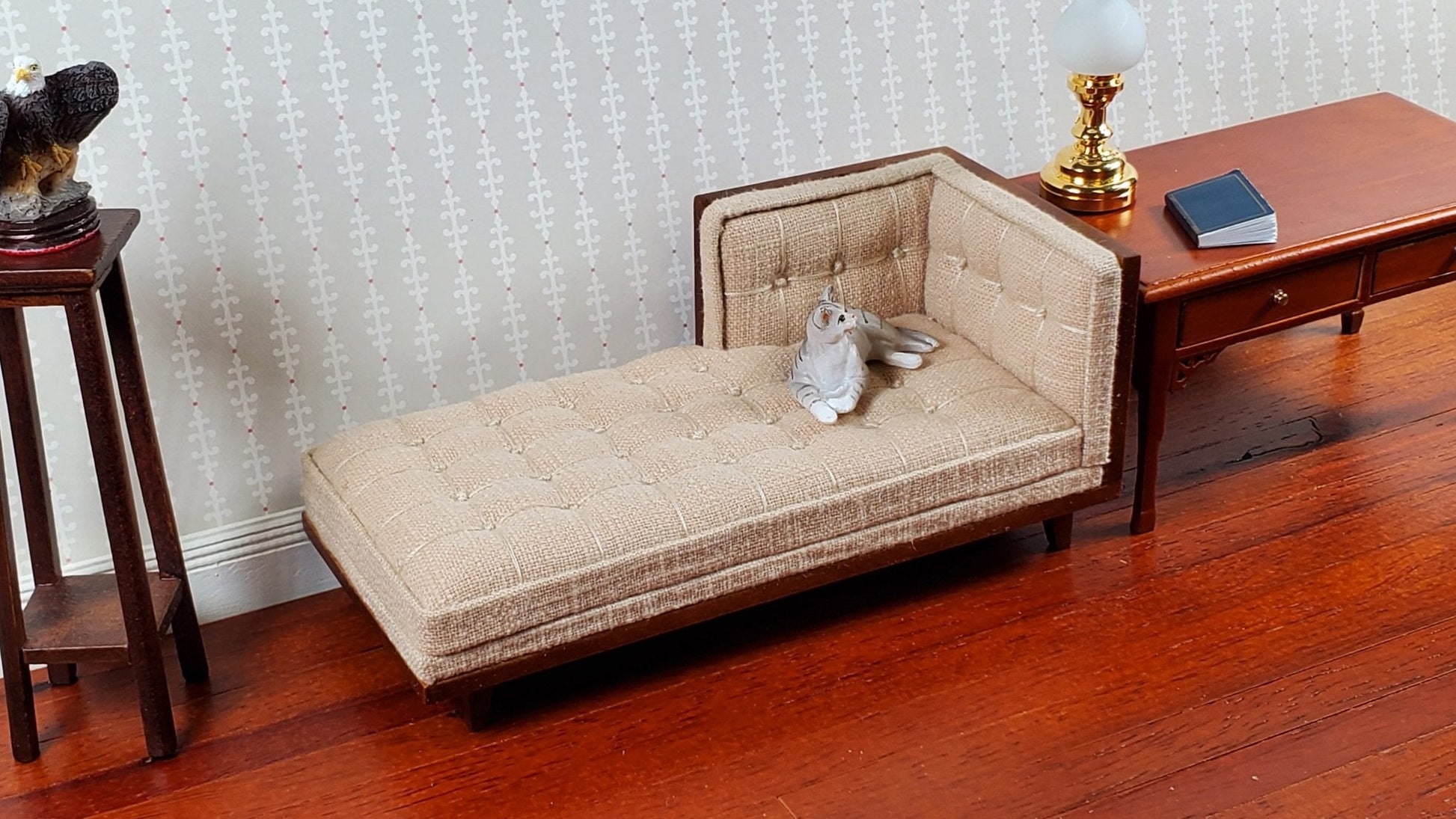Dollhouse JBM Chase Sofa Mid Century Modern 1:12 Miniature Furniture Couch - Miniature Crush