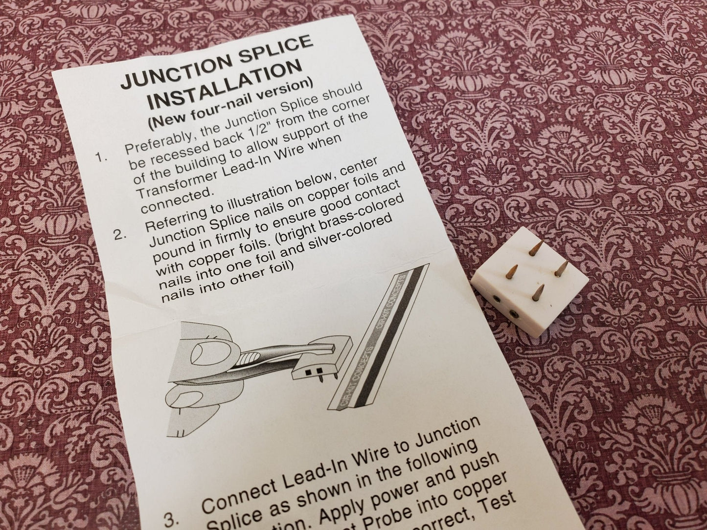 Dollhouse Junction Splice for Copper Tape Wire 4 Prong by Cir-Kit Concepts CK1007 - Miniature Crush