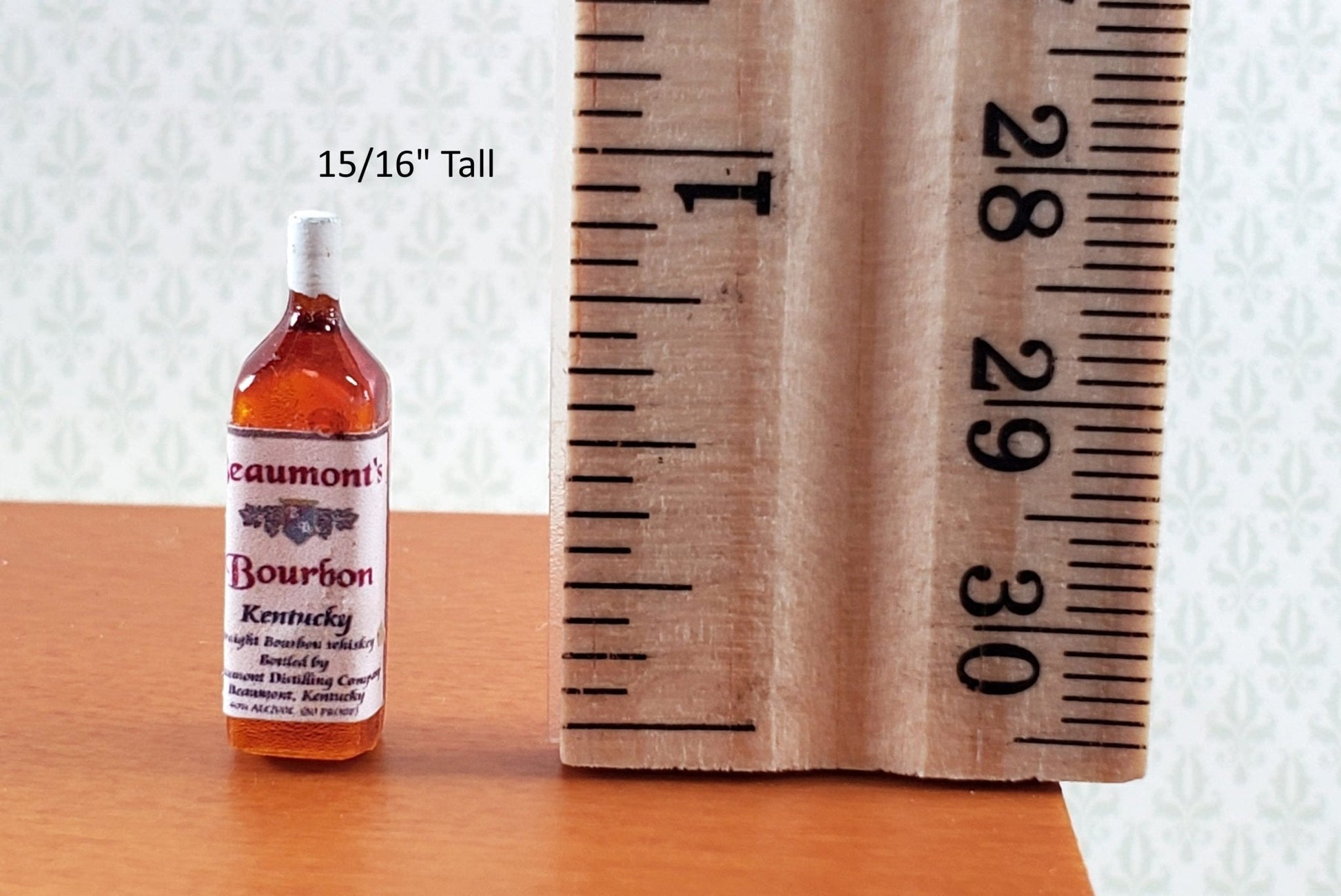 Dollhouse Kentucky Bourbon Bottle 1:12 Scale Miniature Handmade Drinks - Miniature Crush