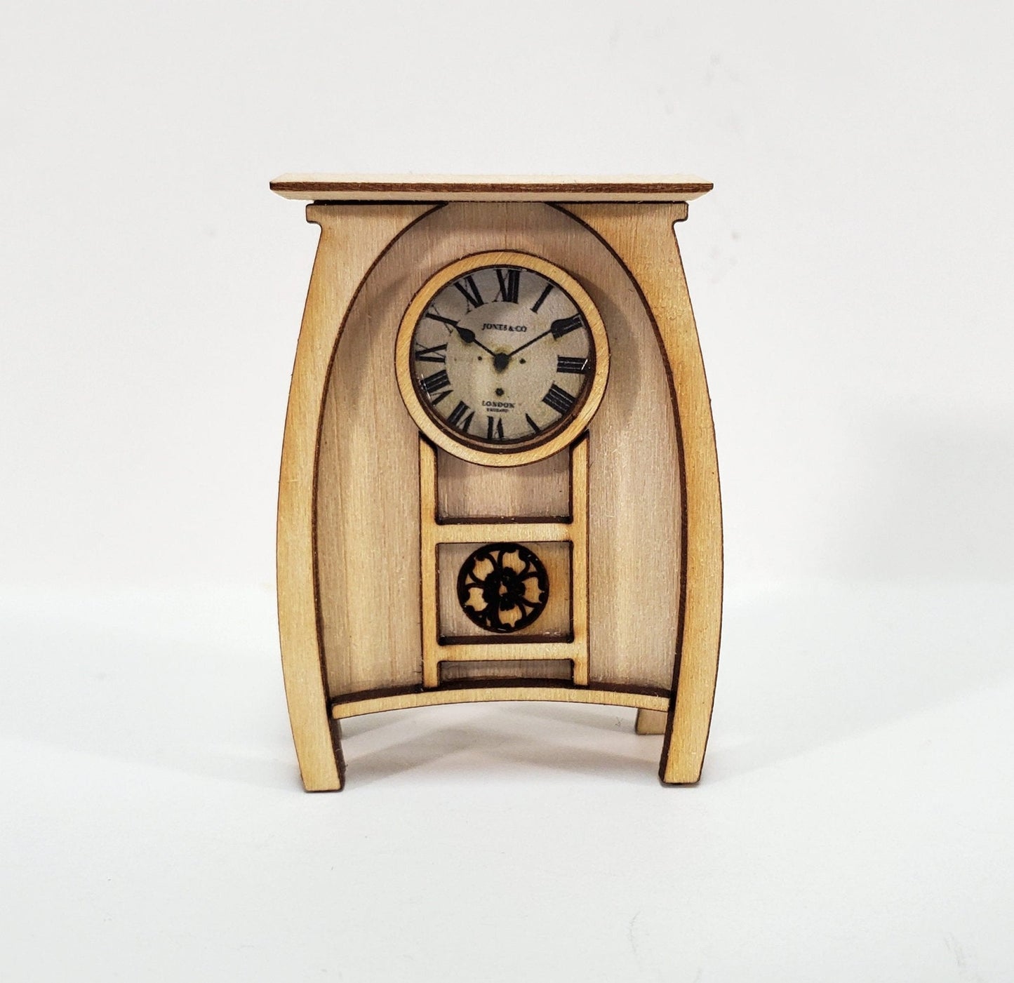Dollhouse KIT Art Nouveau Clock 1:12 Scale Easy to Assemble DIY Miniature - Miniature Crush