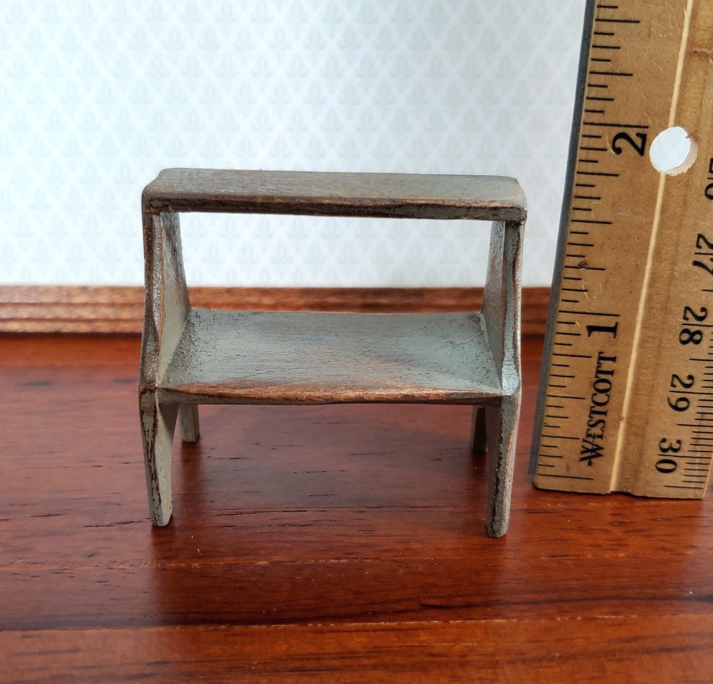 Dollhouse KIT Large Step Stool Library or Bed Steps 1:12 Scale Easy to Assemble - Miniature Crush