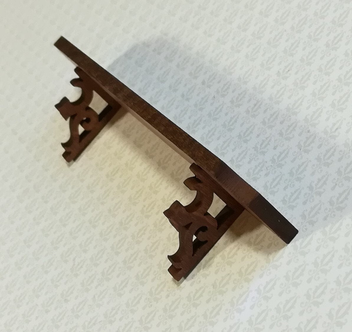 Dollhouse KIT Long Shelf 4" with Decorative Brackets 1:12 Scale Miniature DIY - Miniature Crush