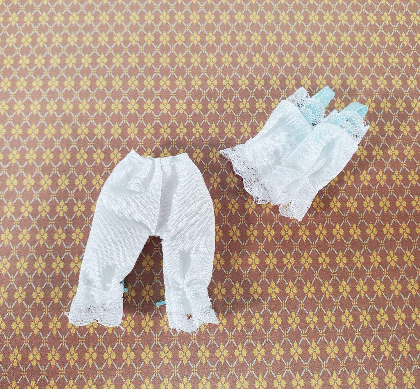 Dollhouse Ladies Lingerie Bloomers White & Blue 1:12 Scale Decoration Only - Miniature Crush