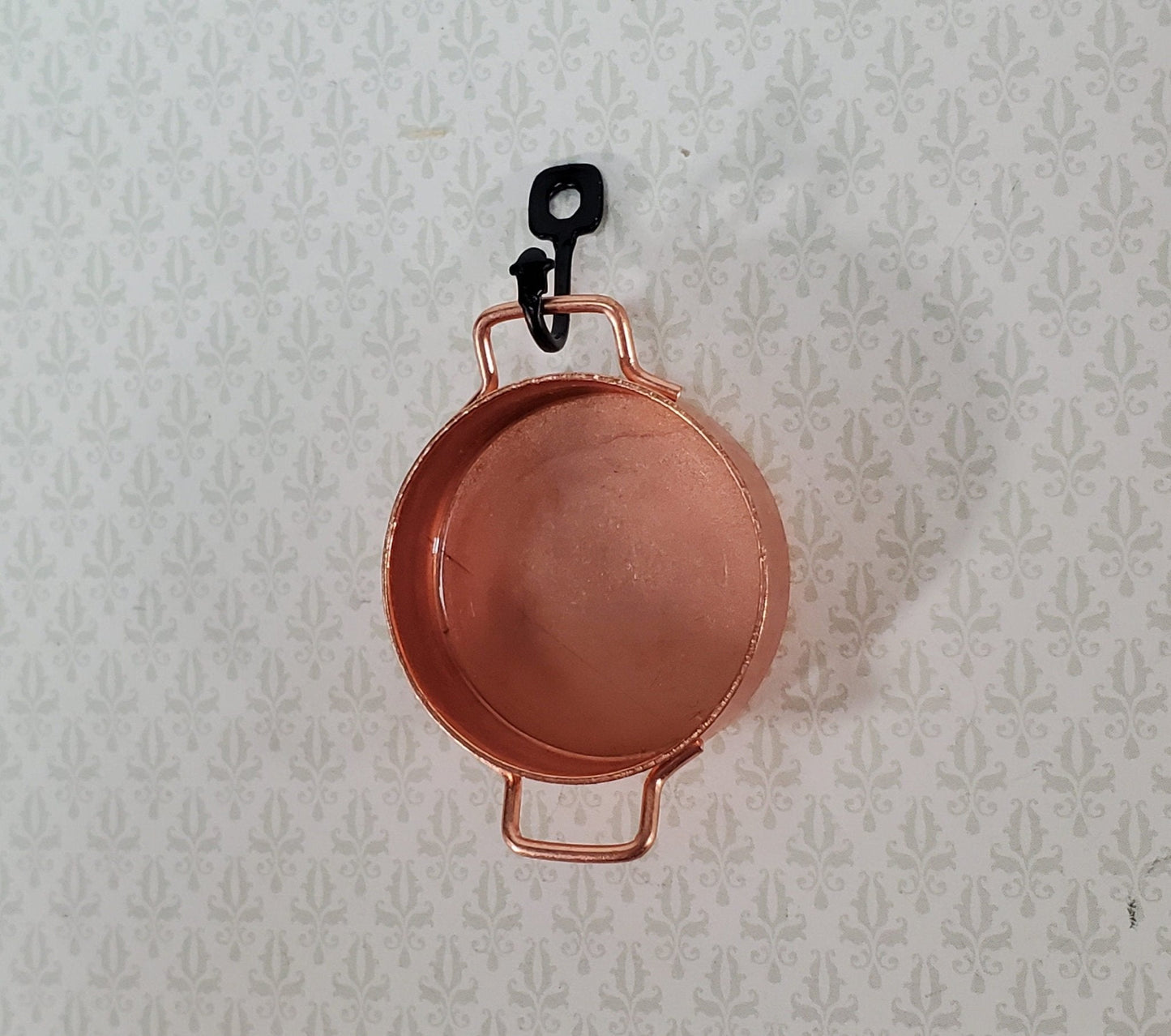 Dollhouse Large Hook for Pots Pans or Towels Black Metal 1:12 Scale Miniature - Miniature Crush