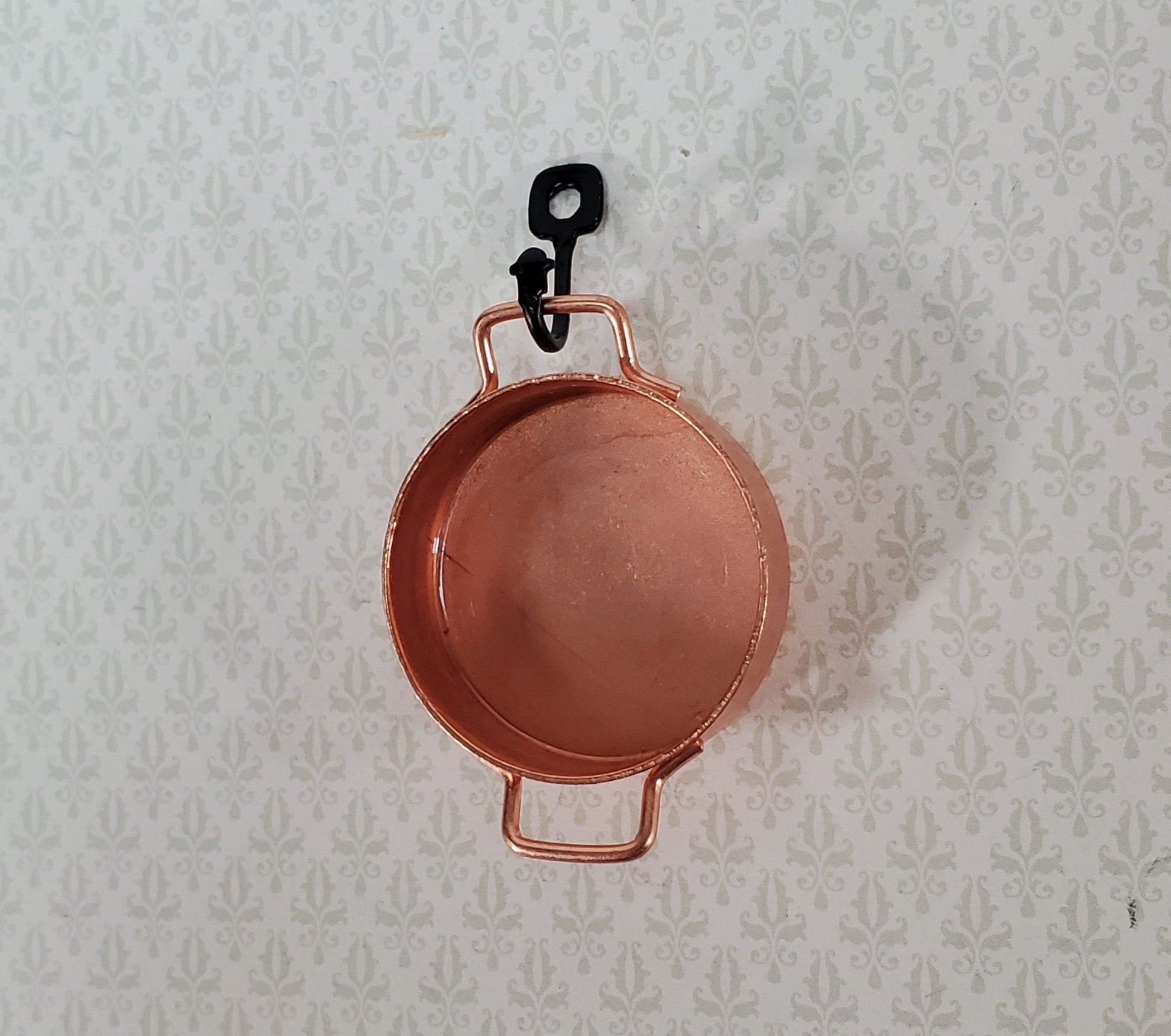 Dollhouse Large Hook for Pots Pans or Towels Black Metal 1:12 Scale Miniature - Miniature Crush