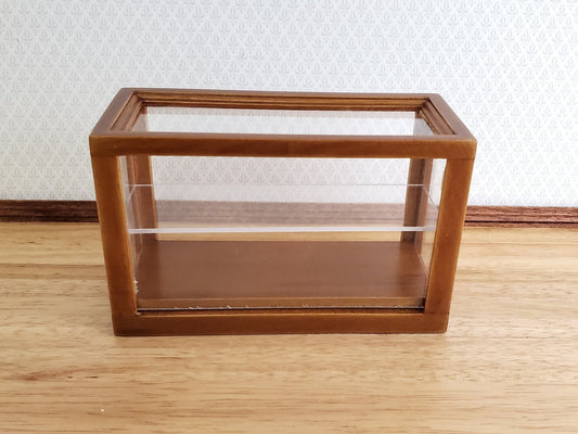 Dollhouse Low Display Case for Bakery Store or Shop 1:12 Scale Furniture Walnut - Miniature Crush