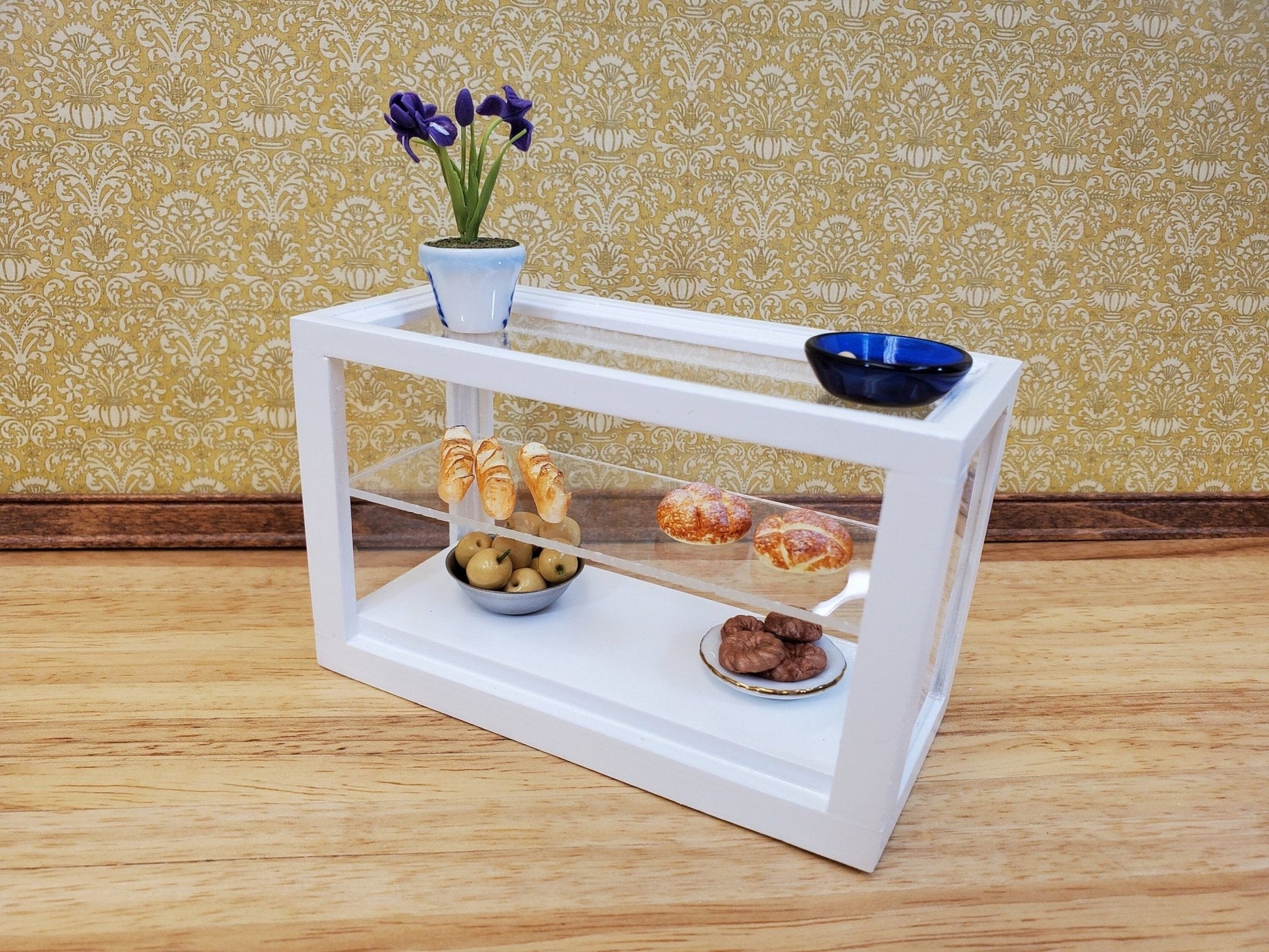 Dollhouse Low Display Case for Bakery Store or Shop 1:12 Scale Furniture White - Miniature Crush