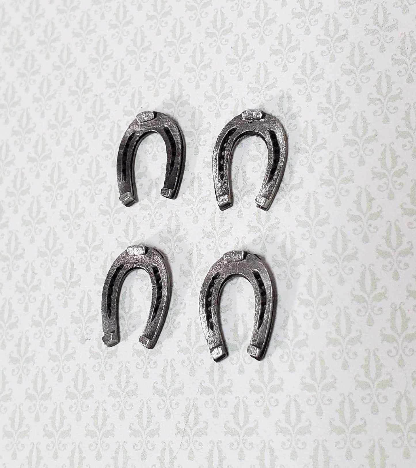 Dollhouse Lucky Horseshoes x4 Metal 1:12 Scale Miniatures by Sir Thomas Thumb - Miniature Crush