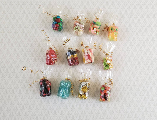 Dollhouse Miniature 12 Bags of Candy Treats for Sweet Shop 1:12 Scale Candies - Miniature Crush
