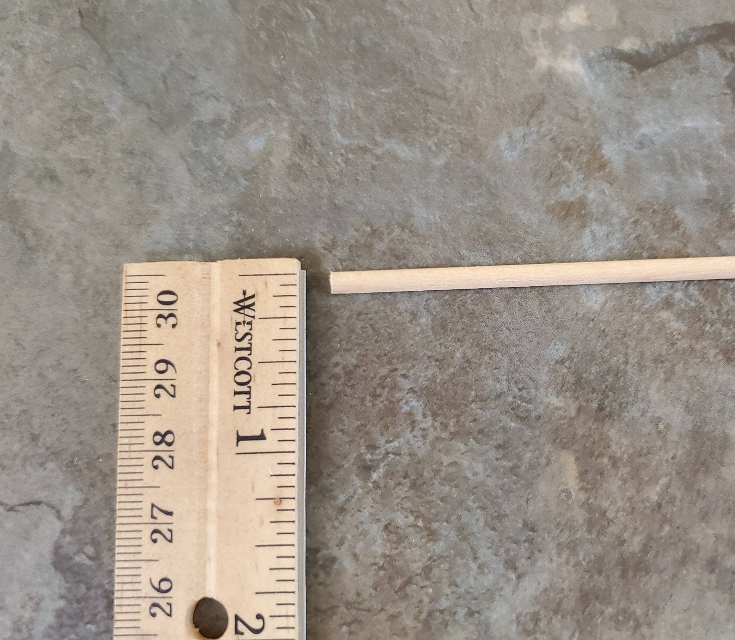 Dollhouse Miniature 6" Scrap Trim Half Round 1/8" wide 12 Pieces 1:12 Scale Flat Back - Miniature Crush