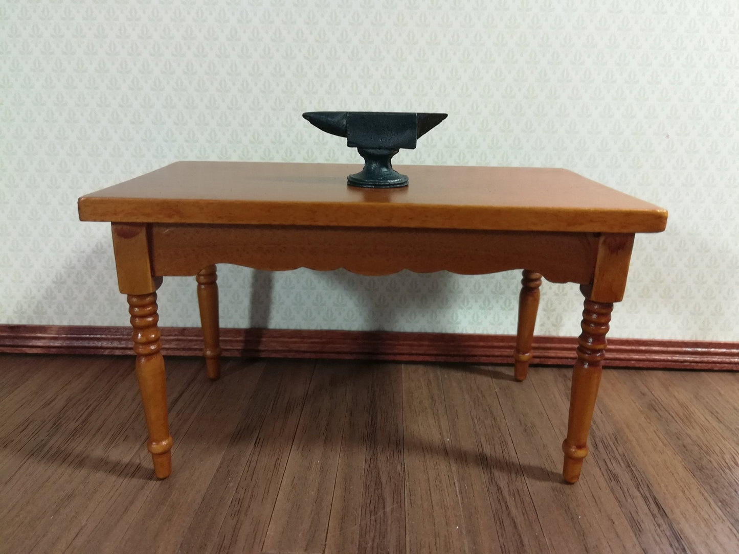 Dollhouse Miniature Anvil Black Metal Matte Black Finish 1:12 Scale - Miniature Crush