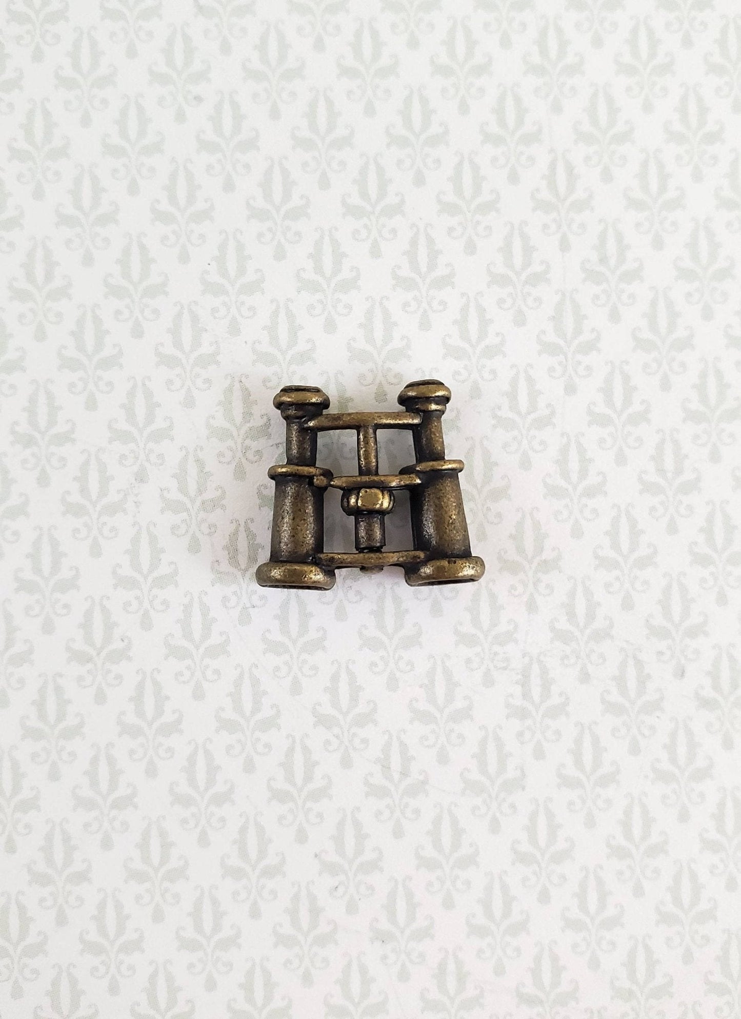 Dollhouse Miniature Binoculars Vintage Style Metal Antique Bronze 1:12 Scale - Miniature Crush