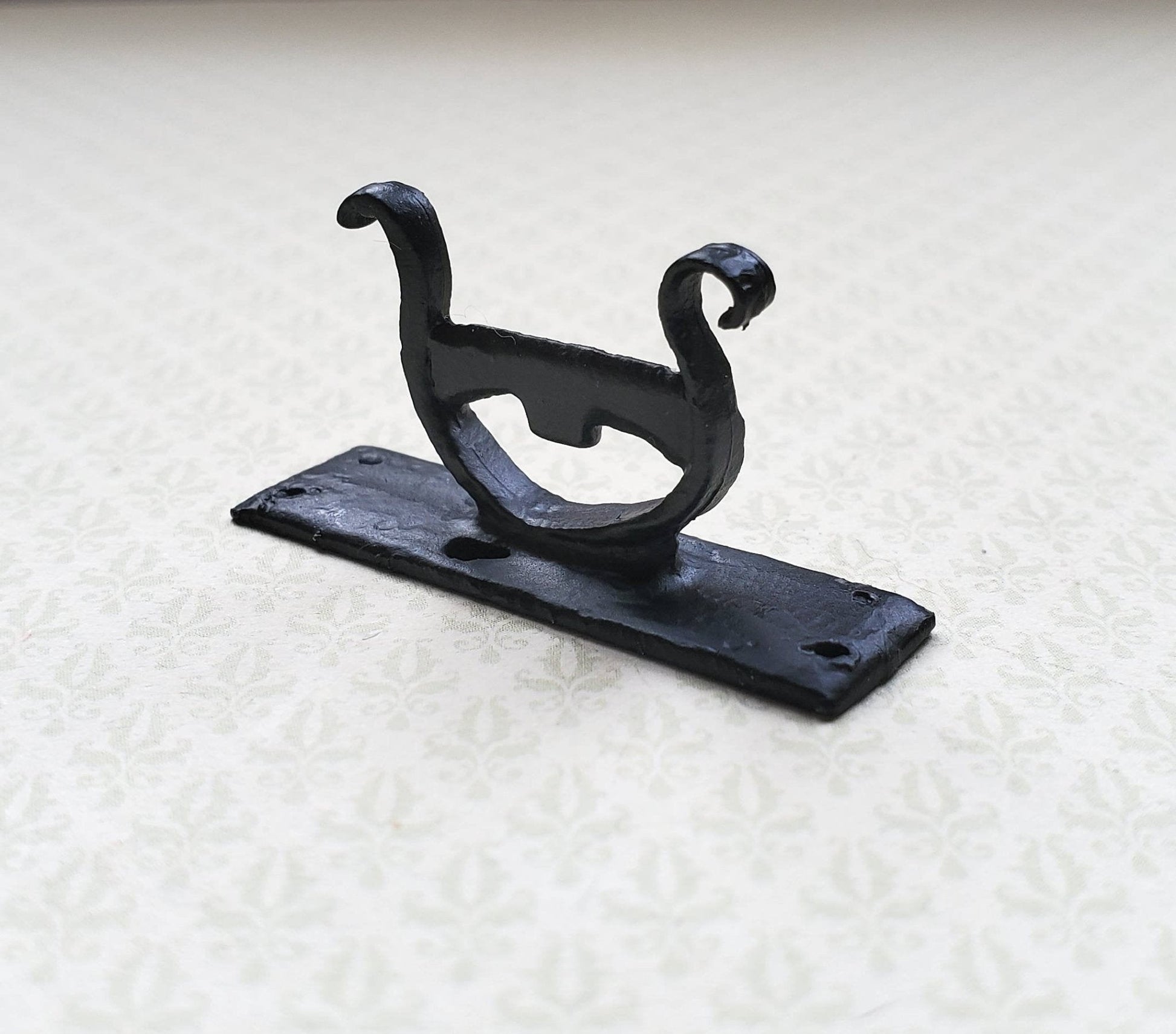 Dollhouse Miniature Boot Scraper Large Black Metal Primitive Style 1:12 Scale Accessory - Miniature Crush