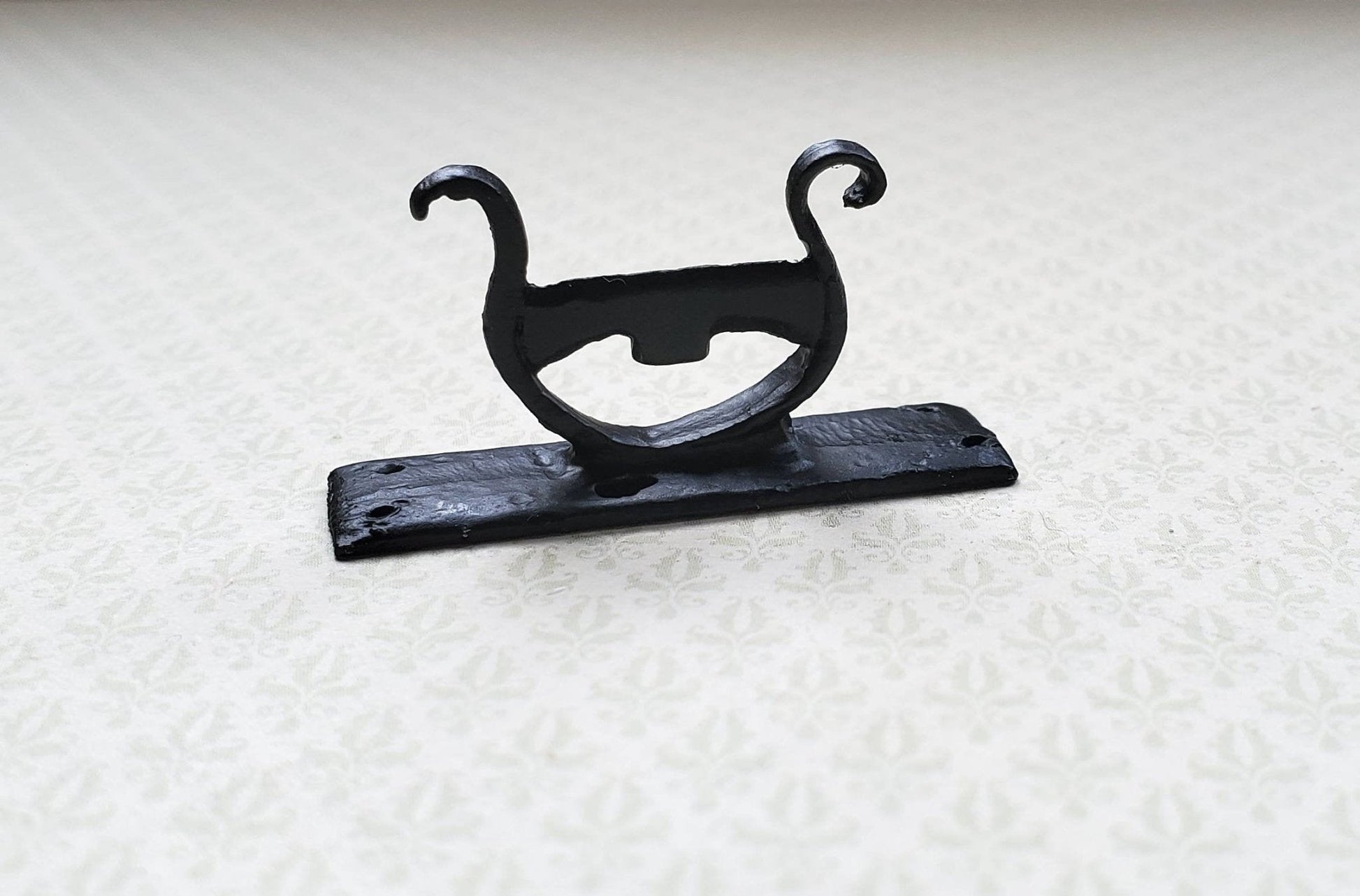 Dollhouse Miniature Boot Scraper Large Black Metal Primitive Style 1:12 Scale Accessory - Miniature Crush