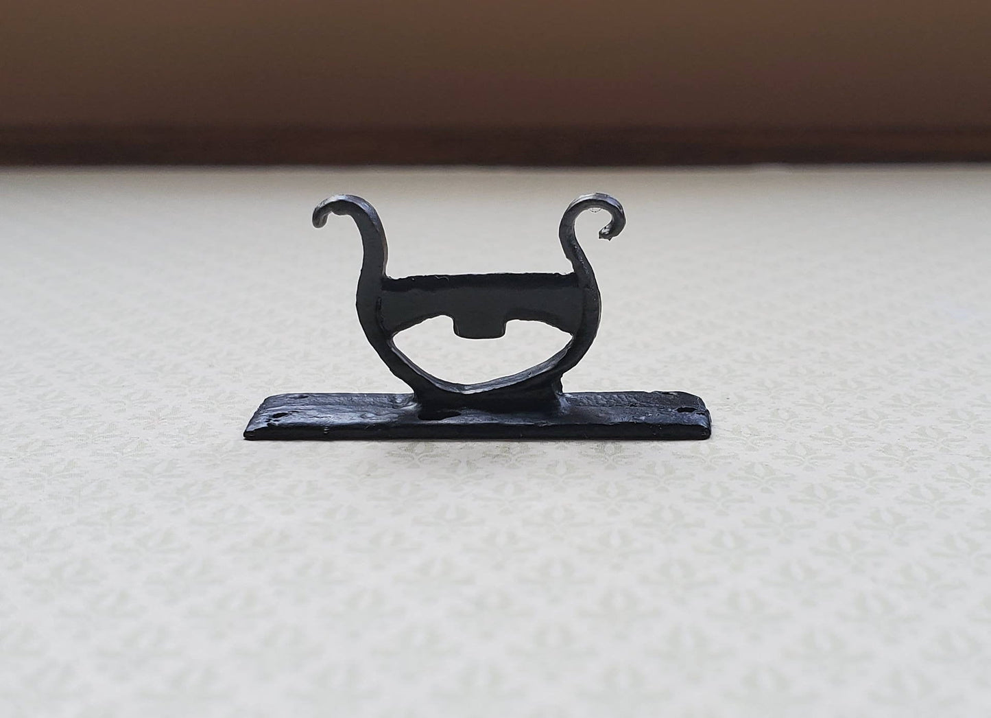 Dollhouse Miniature Boot Scraper Large Black Metal Primitive Style 1:12 Scale Accessory - Miniature Crush