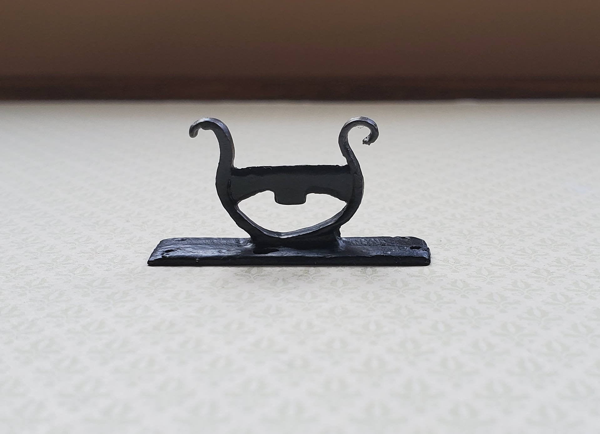 Dollhouse Miniature Boot Scraper Large Black Metal Primitive Style 1:12 Scale Accessory - Miniature Crush