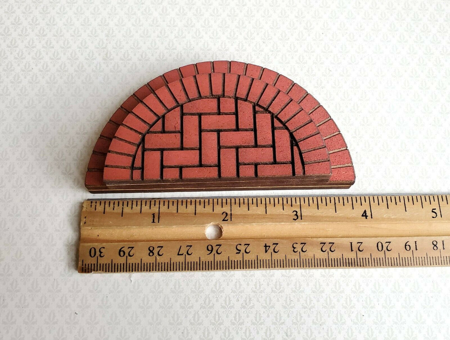Dollhouse Miniature Brick Step Double Half Round for Entryway Door 1:12 Scale - Miniature Crush