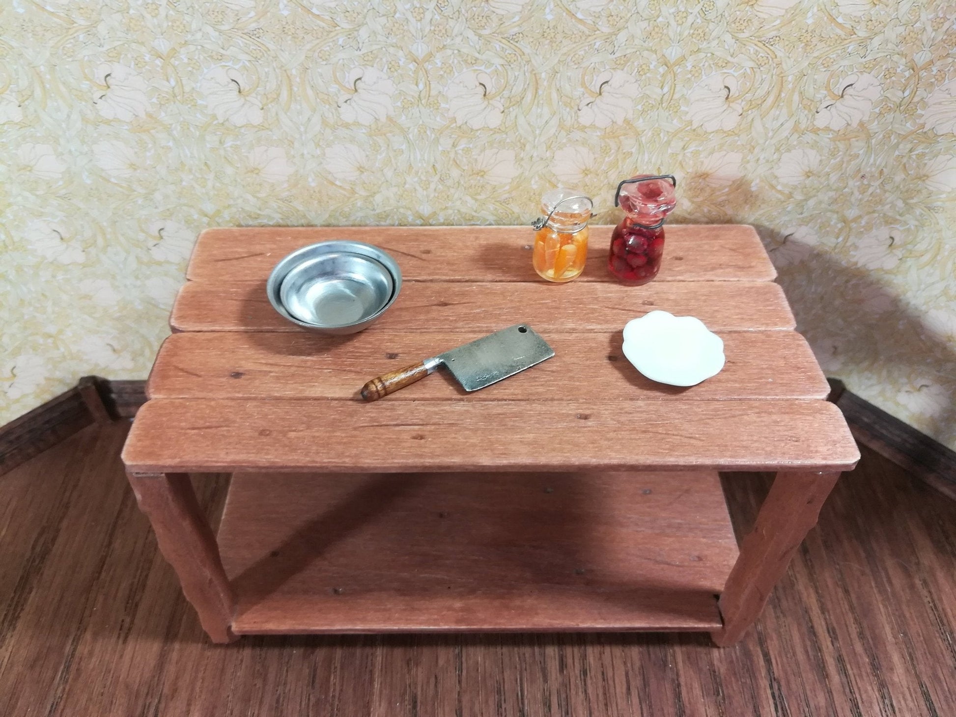 Dollhouse Miniature Butcher Knife Cleaver Sir Thomas Thumb 1:12 Scale - Miniature Crush