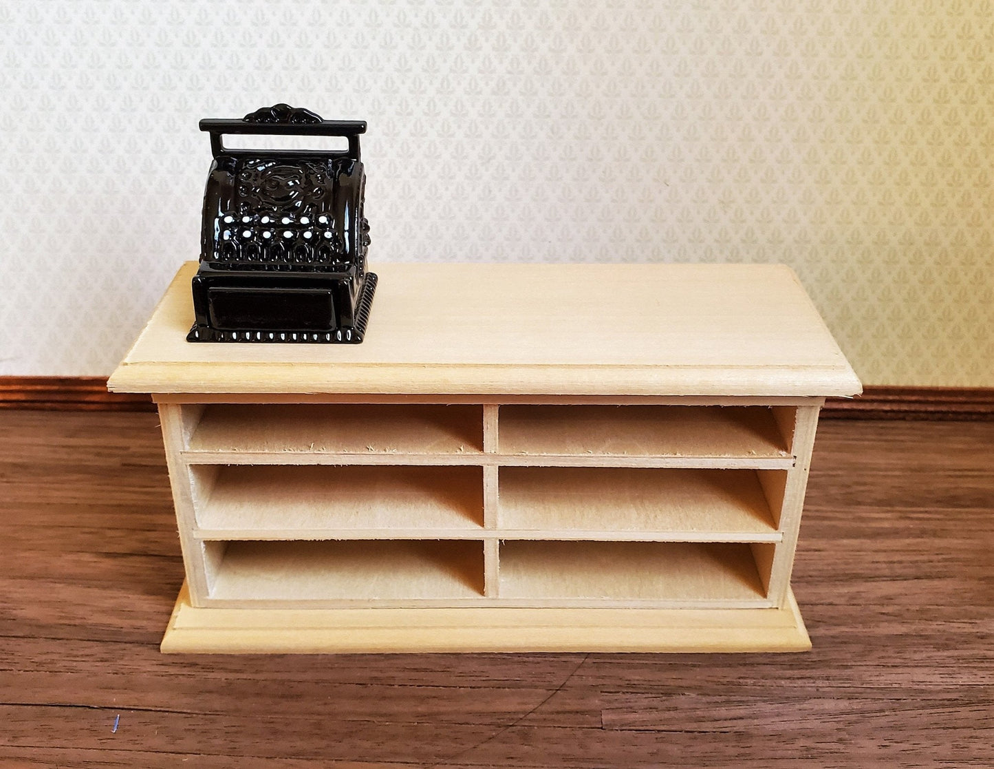 Dollhouse Miniature Cash Register Till Black Vintage Style Metal 1:12 Scale Opening Drawer - Miniature Crush