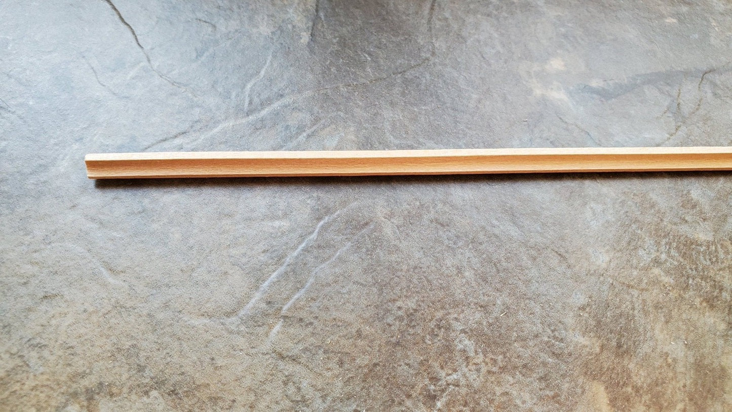 Dollhouse Miniature Cove Molding Trim Wood Strip 1/8" x 18" long 1:12 Scale - Miniature Crush