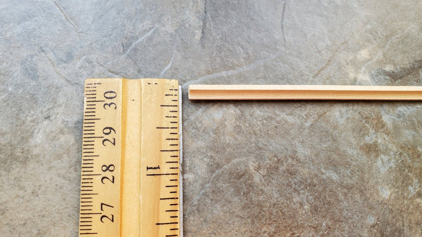Dollhouse Miniature Cove Molding Trim Wood Strip 1/8" x 18" long 1:12 Scale - Miniature Crush